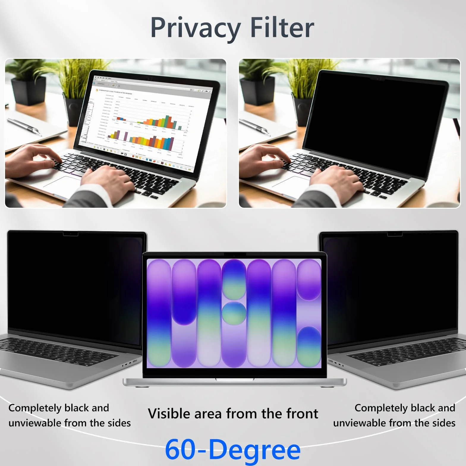 Magnetyczny filtr prywatności do MacBook Neo 13 cali A18 Pro 2026, ochrona przed oślepieniem, filtr niebieskiego światła, ochrona prywatności, folia maskująca MacBook Neo 13" A18 Pro