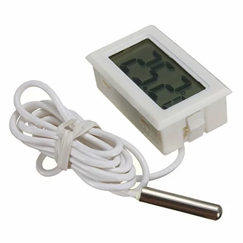 DollaTek Cyfrowy termometr LCD czujnik temperatury tester do lodówki zamrażarki akwarium biały
