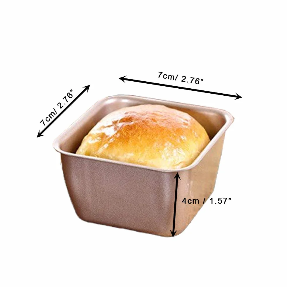 Nonstick Mini Formy Do Pieczenia Ciast, 3-calowe Kwadratowe Puszki Do Mini Bochenków, Pojedyncze Patelnie Brownie Ze Stali Węglowej, Kwadratowe Patelnie Do Ciastek Do Pieczenia W Piekarniku (6)