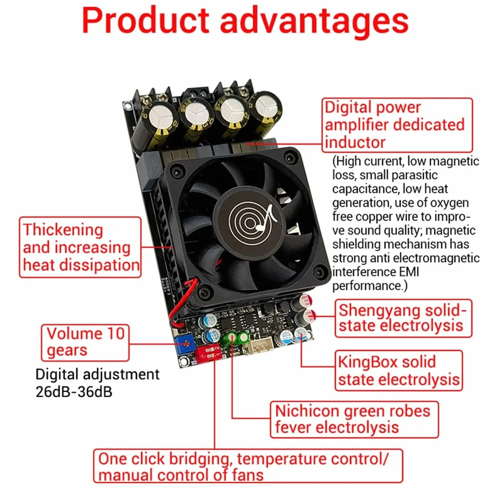 DollaTek TPA3255 p?yta wzmacniacza cyfrowego HighPower Stereo Sound 300wx2 Bridge Mono600W DC18-50V do g?o?ników subwoofera