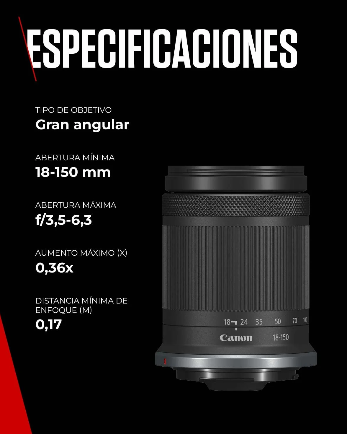 Obiektyw Canon RF-S 18-150 mm F3.5-6.3 is STM, zoom, 4,5-biegowy optyczny stabilizator obrazu, fotografia podróżna/dzika przyroda, kompatybilny z Canon EOS R