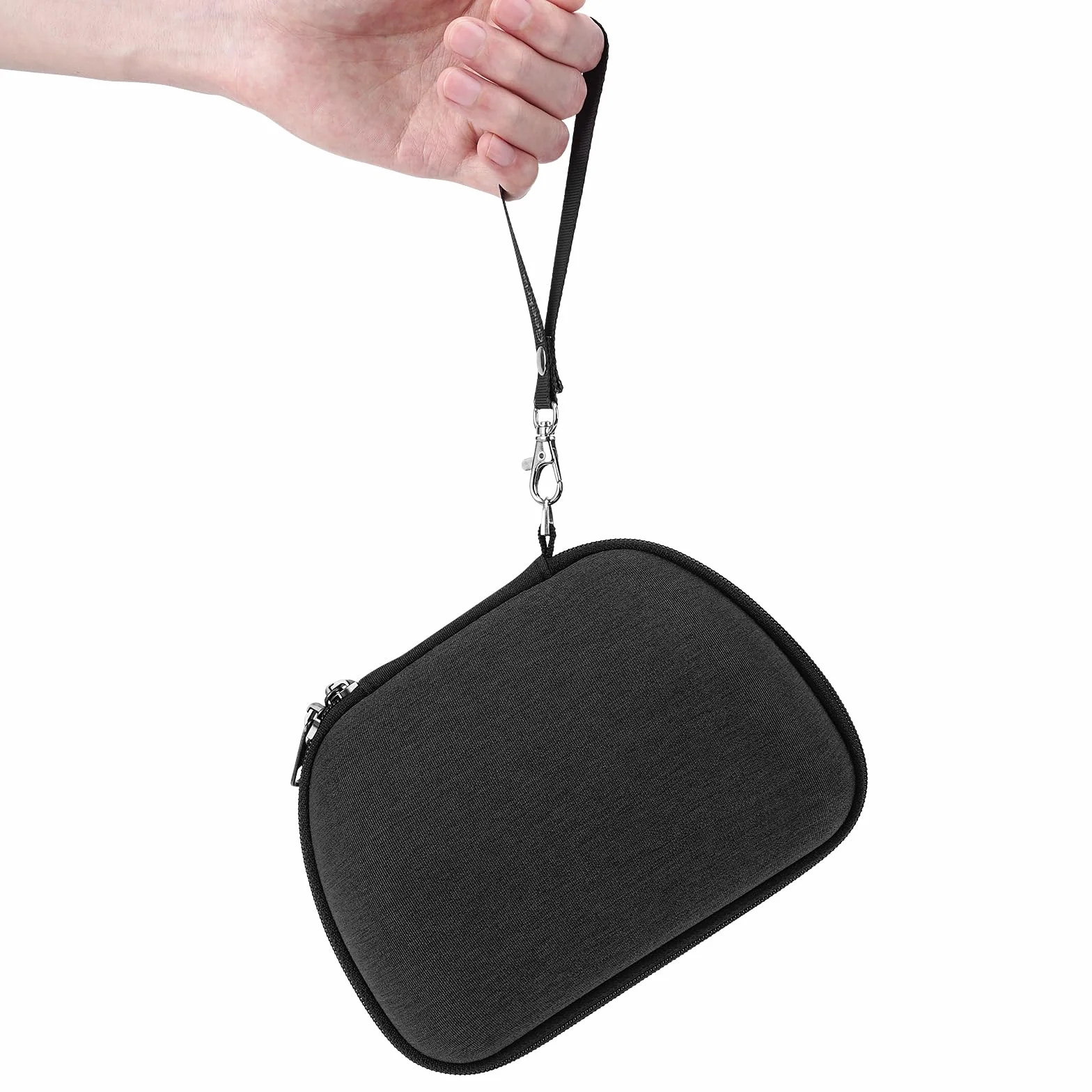 GEEKRIA Etui podróżne na kontroler kompatybilne z 8BitDo Pro 2, Ultimate, 2C, torba do przenoszenia, torba ochronna z wewnętrzną kieszenią siatkową na kabel do ładowania (ciemnoszary)