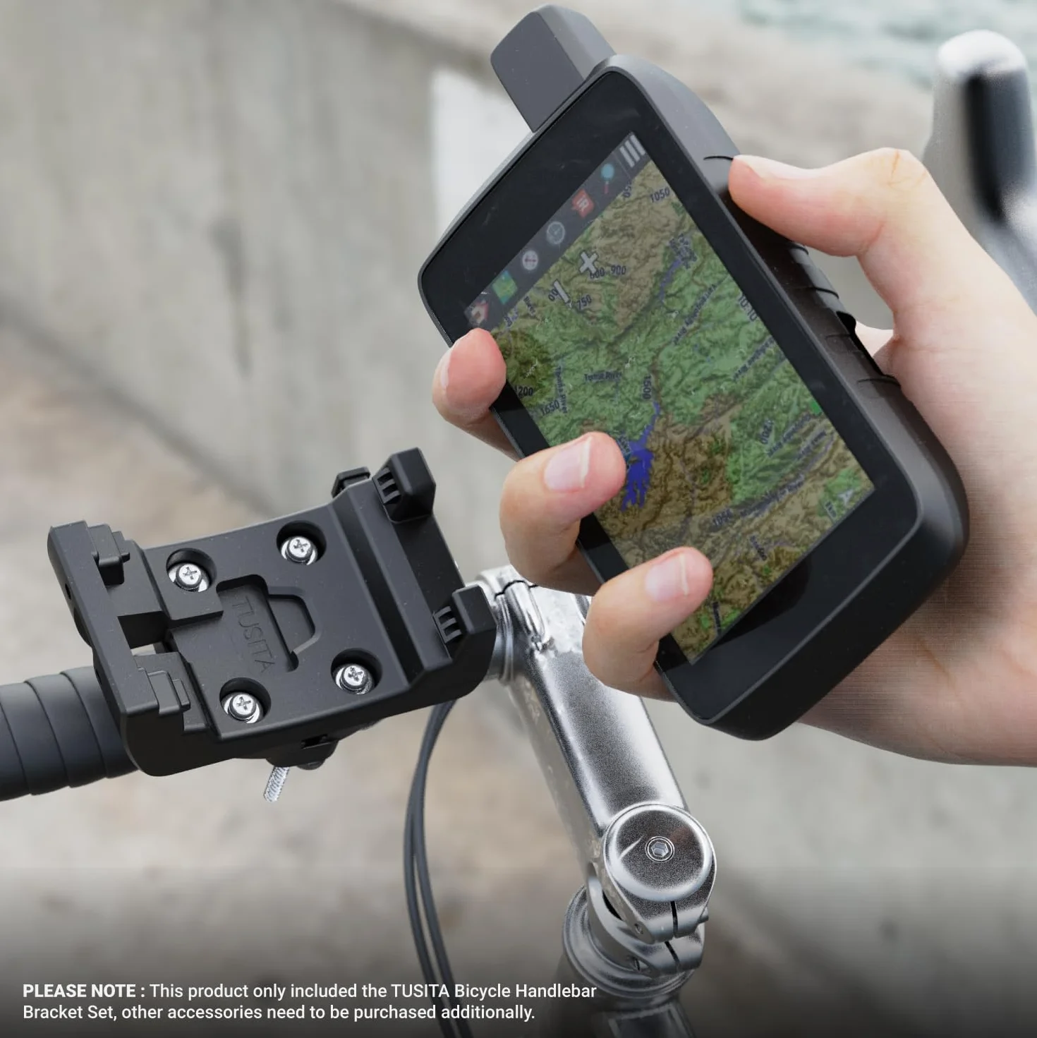 TUSITA Uchwyt Rowerowy GPS Kompatybilny z Garmin Montana 700 700i 710 710i 750i 760i - Akcesoria do Kierownic