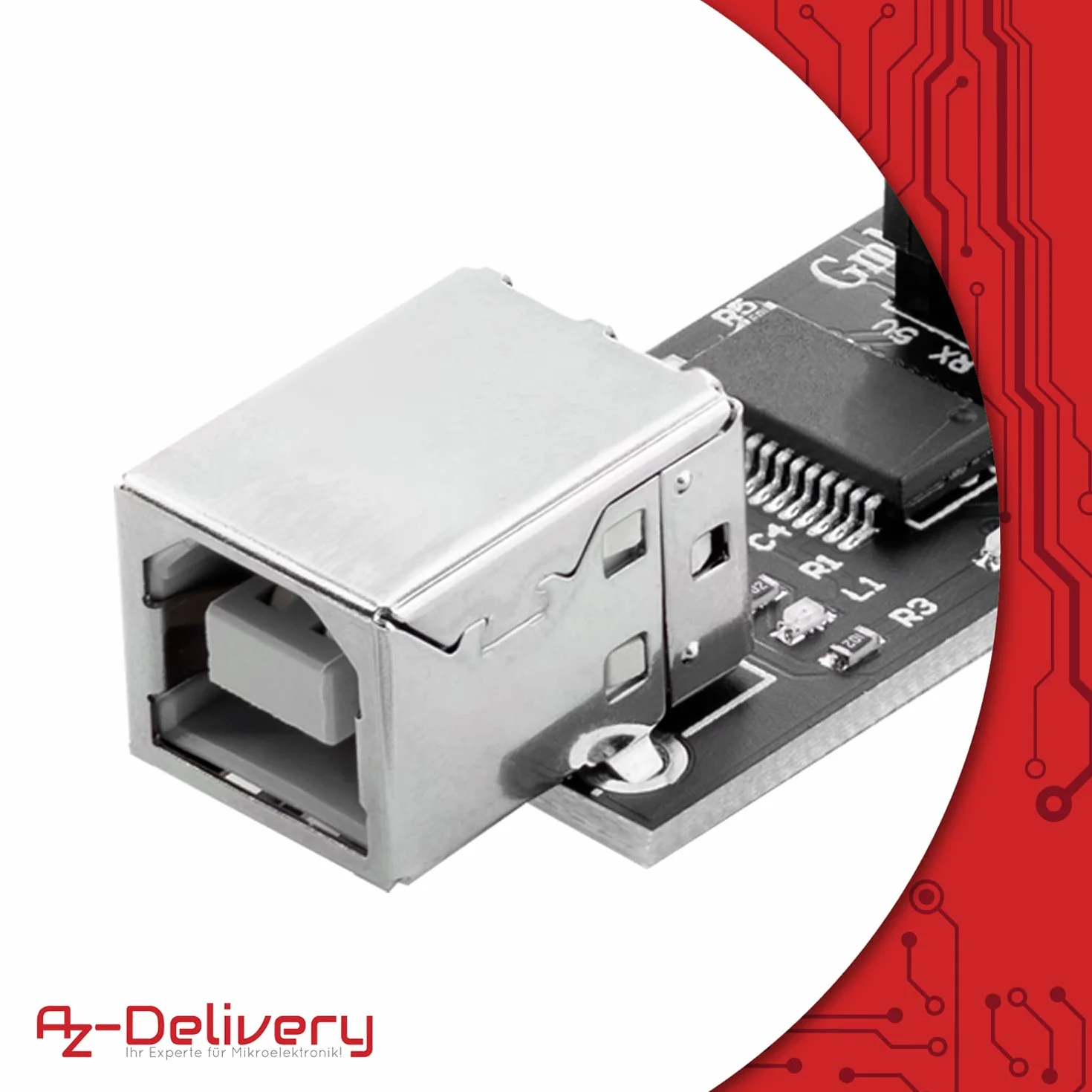 AZDelivery FT232 USB 2.0 do TTL RS485 adapter szeregowy na USB | konwerter szeregowy moduł FTDI Interface Board