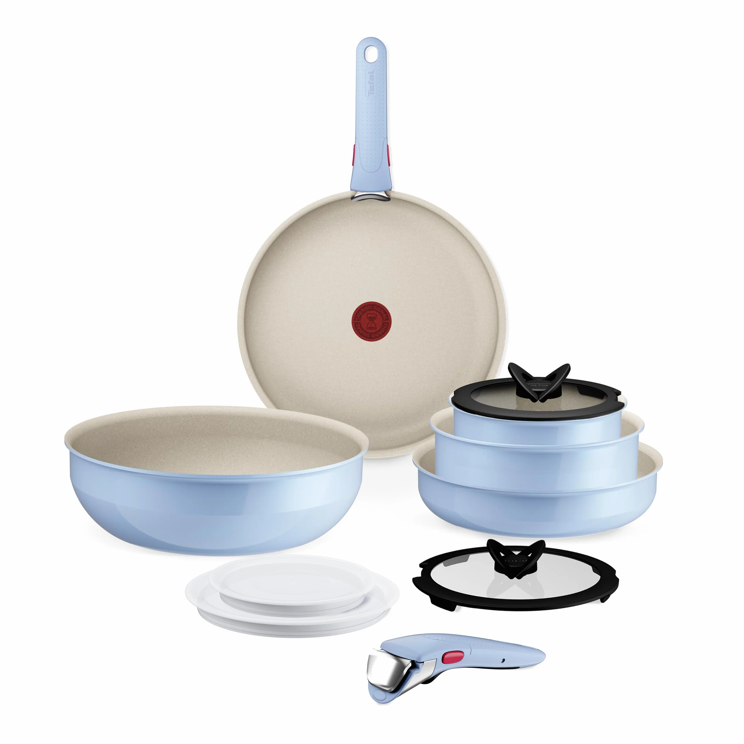 Tefal Ingenio Serenity L827SB Zestaw naczyń kuchennych 11-częściowy, z powłoką nieprzywierającą