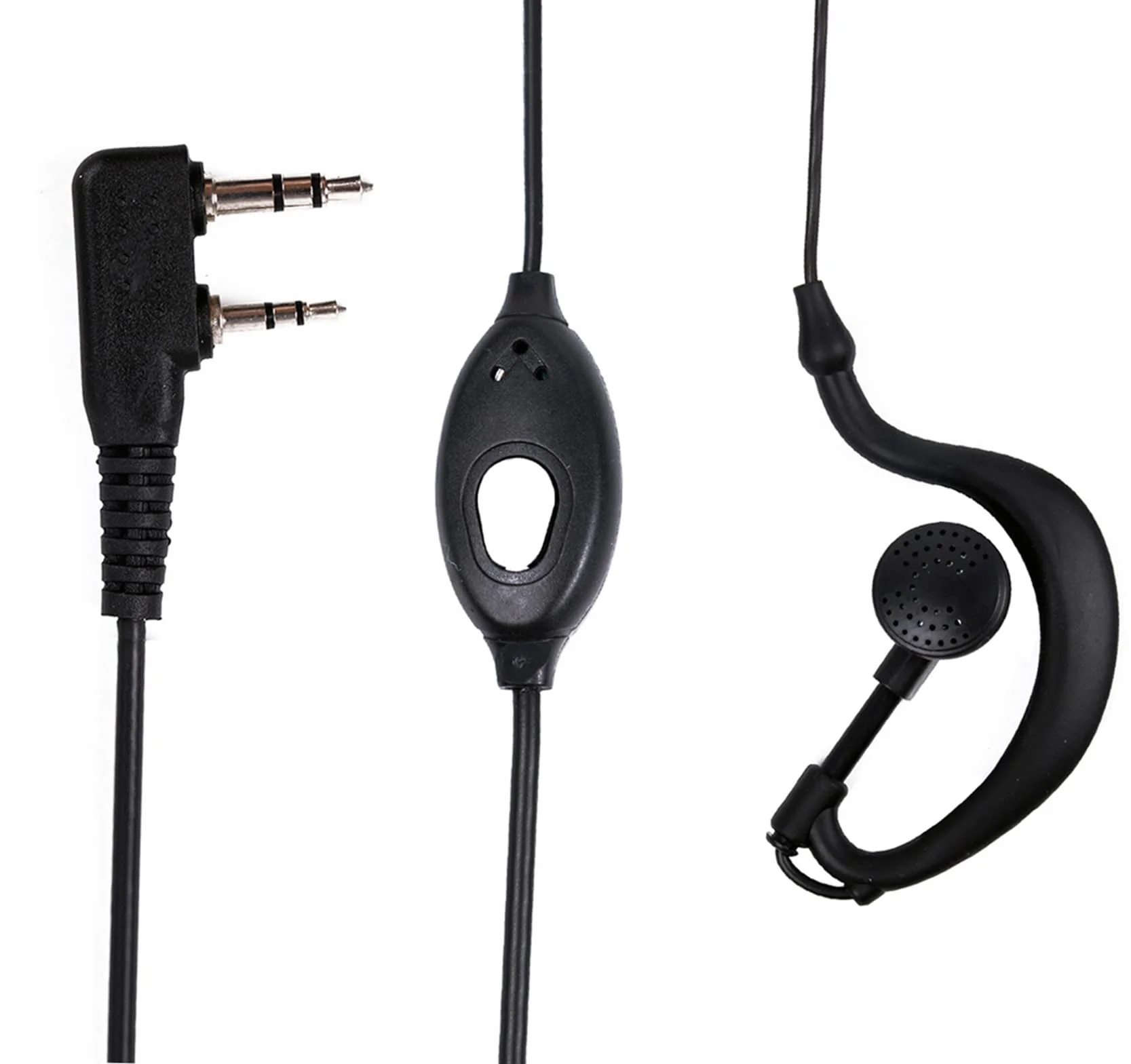 Mengshen Baofeng zestaw słuchawkowy z mikrofonem do BF-888S / BF-777S / BF-666S / UV-5R / 5RA / 5RE dwukierunkowy radiowy zestaw słuchawkowy Walkie Talkie (2 szt.), EJ01 2 szt