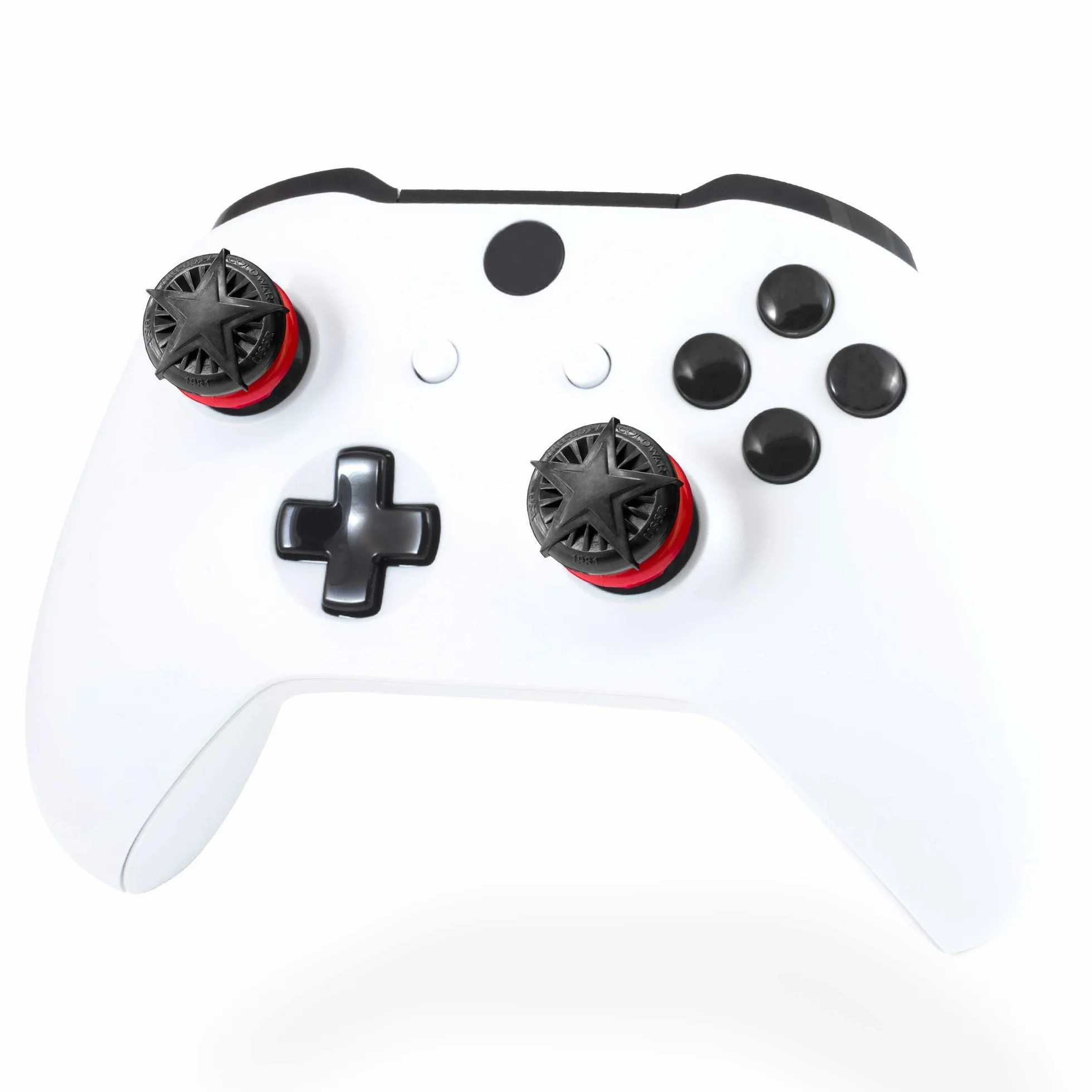 KontrolFreek Call of Duty: Black Ops Cold War Performance Thumbsticks do Xbox One i Xbox Series X, 2 wypukłe wysokie drążki, czarne/czerwone
