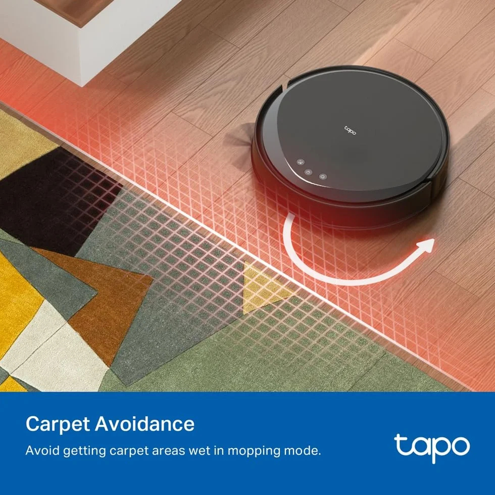 TP-Link Tapo RV20 Max Plus – Robot odkurzająco-mopujący 5300Pa z automatycznym opróżnianiem, nawigacją LiDAR, mapowaniem pięter, sterowaniem aplikacją i głosem – idealny do sierści i twardych podłóg