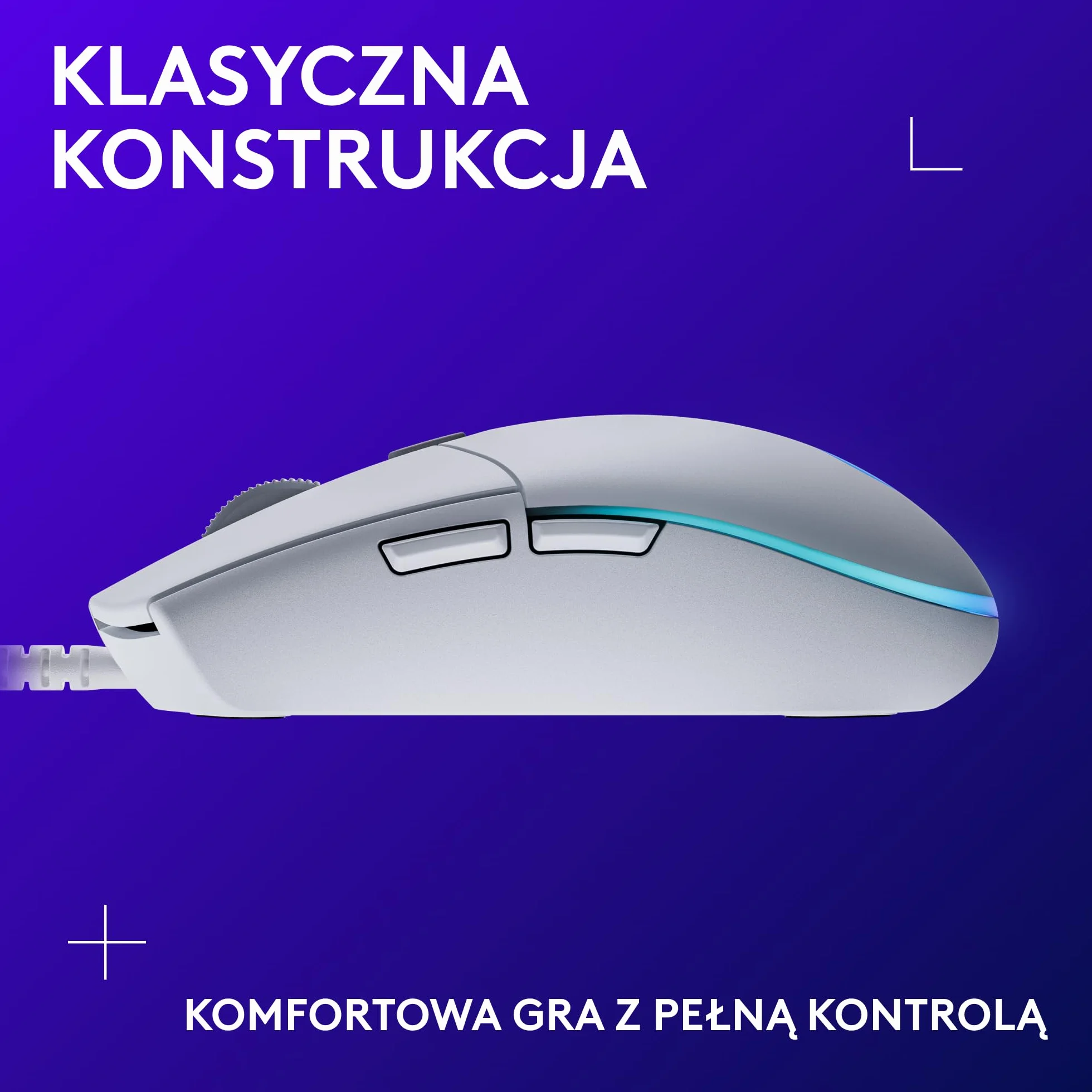 Logitech G G203 LIGHTSYNC –mysz gamingowa z konfigurowalnym podświetleniem RGB,G435 LIGHTSPEED,Bezprzewodowe Słuchawki Gamingowe Bluetooth - Biały