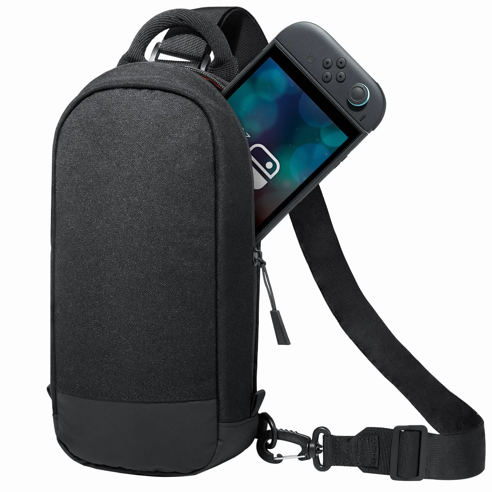 JETech Torba Sling Crossbody do Nintendo Switch 2/Switch OLED/Switch, Czarny, 8 Przegródek na Karty