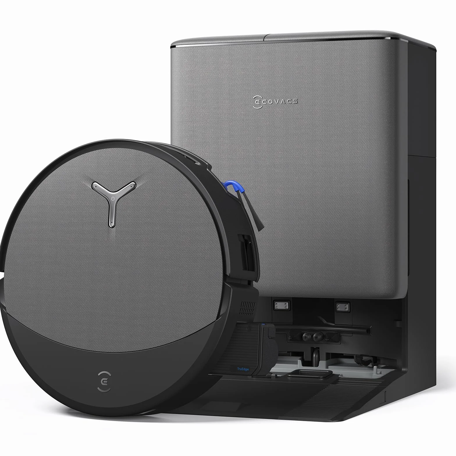 ECOVACS DEEBOT T90 PRO OMNI odkurzacz 30 000 Pa OZMO ROLLER 3.0 TruEdge 3.0 AGENT IA YIKO czarny