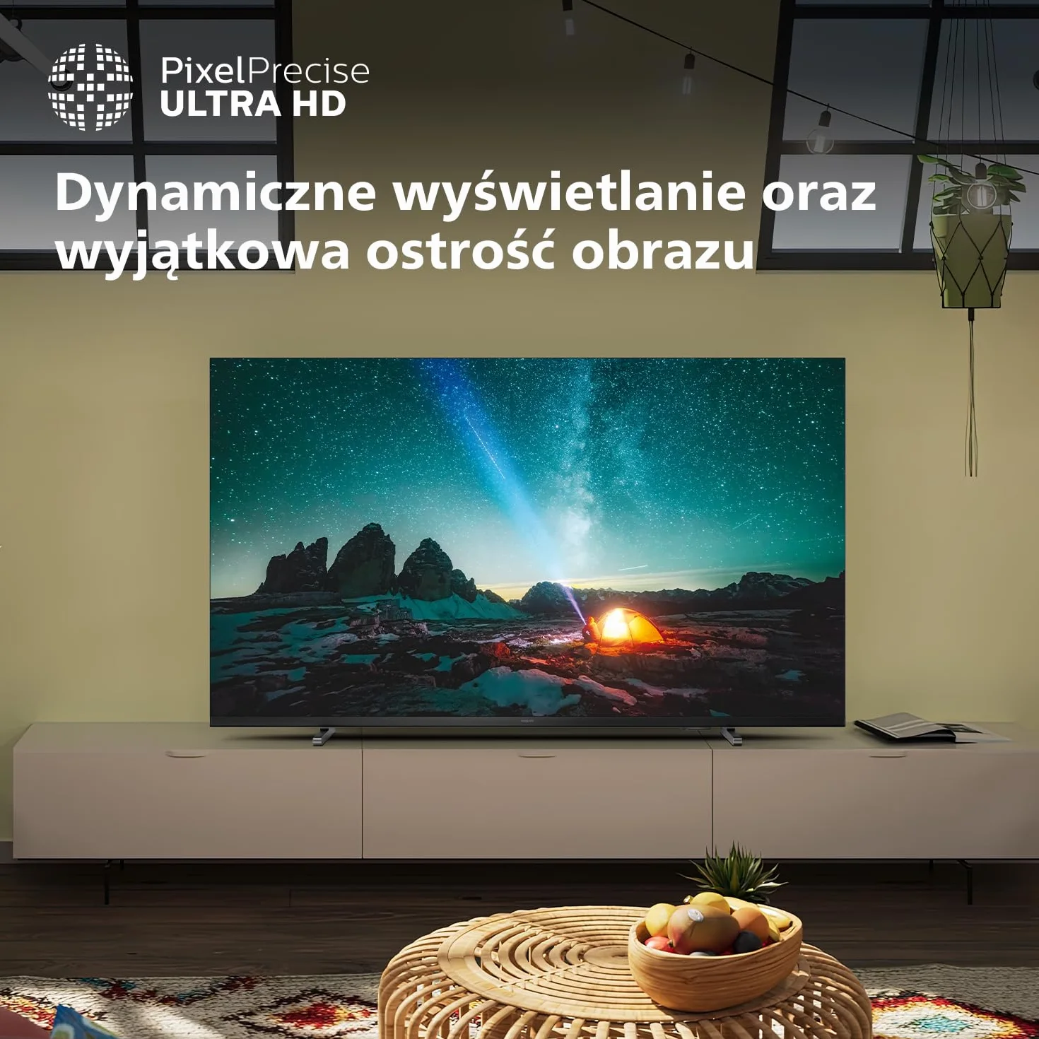 Philips 43PUS7609 4K LED Smart TV – 43-calowy wyświetlacz z platformą Pixel Precise Ultra HD Titan OS i dźwiękiem Dolby Atmos, współpracuje z Alexą i asystentem głosowym Google