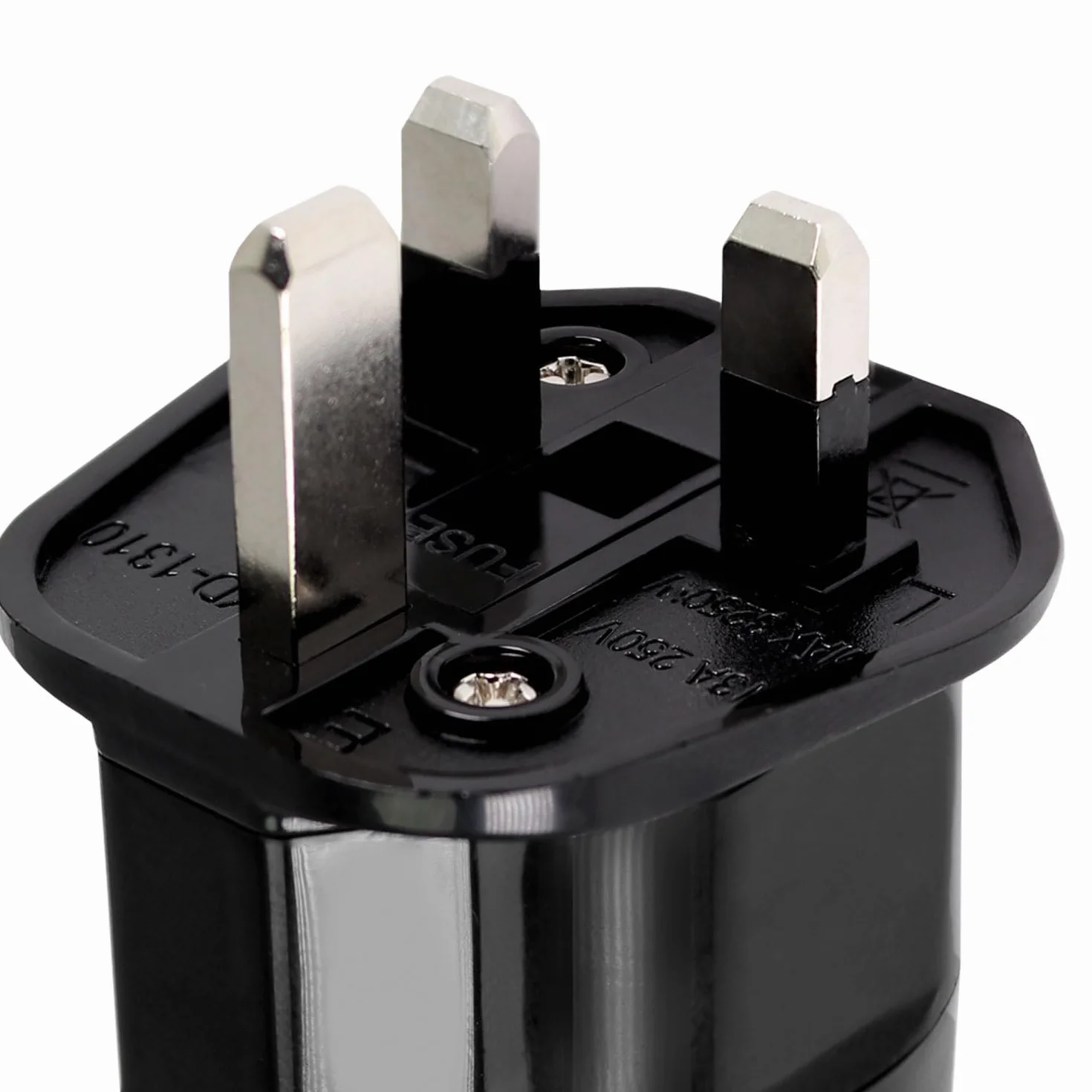 OcioDual Adapter gniazda wtykowego Anglia, adapter podróżny typu G, adapter Anglia, wtyczka niemiecka, adapter UK na UE, adapter podróżny UK, wtyczka europejska do UK, 2-pinowa do 3-pinowa, czarna
