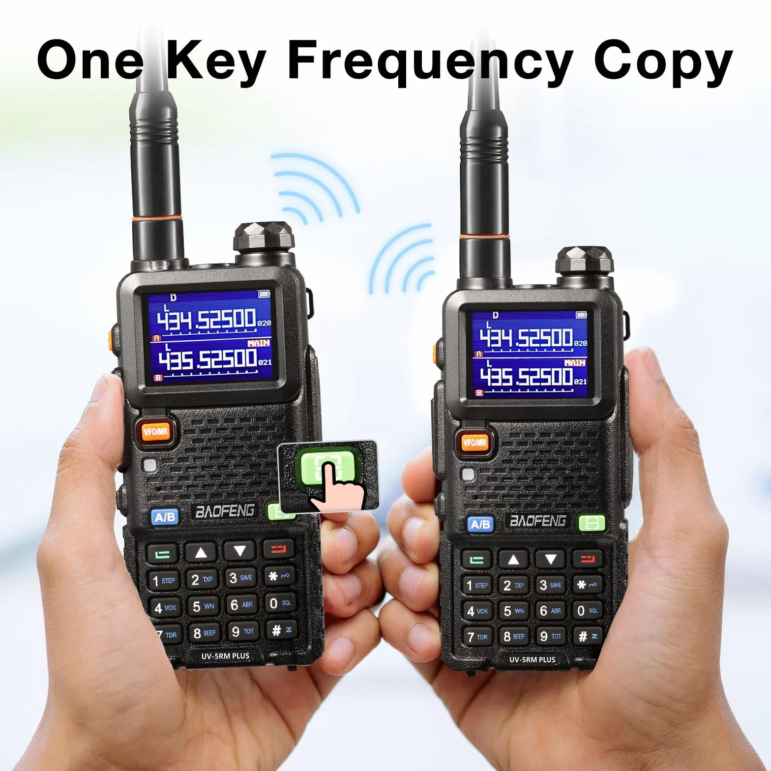 BAOFENG Dwuzakresowe radio dwukierunkowe UV-5RM Plus 10 W, odbiornik radiowy FM, długi zasięg, czarny, 2 szt