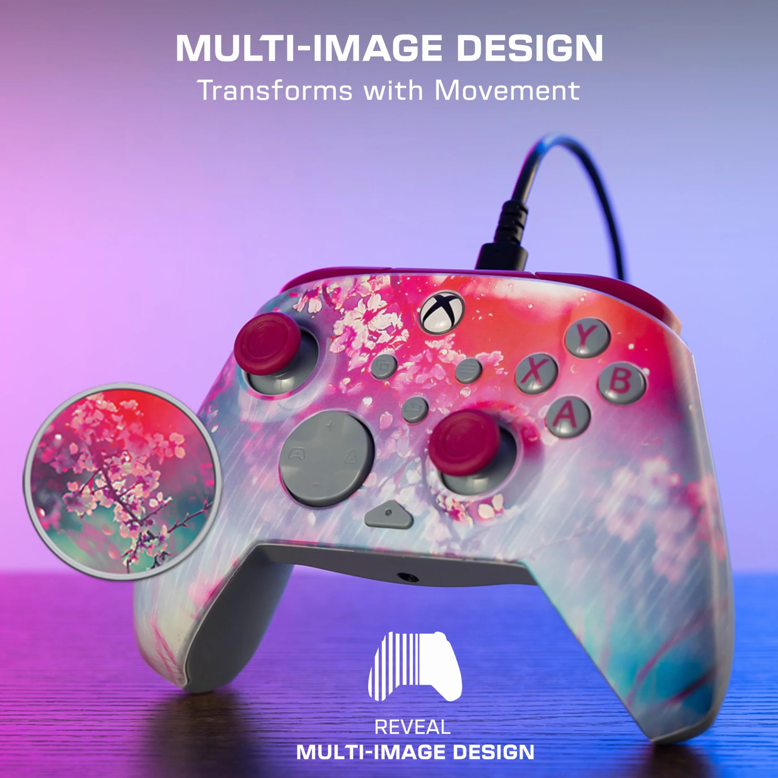 Turtle Beach Rematch Advanced Wired Gaming Controller for Xbox & PC, Lenticular Multi-Design, Remappable Buttons, Hall-Effect Hair Triggers, 8ft Cable, Officially Licensed by Xbox
