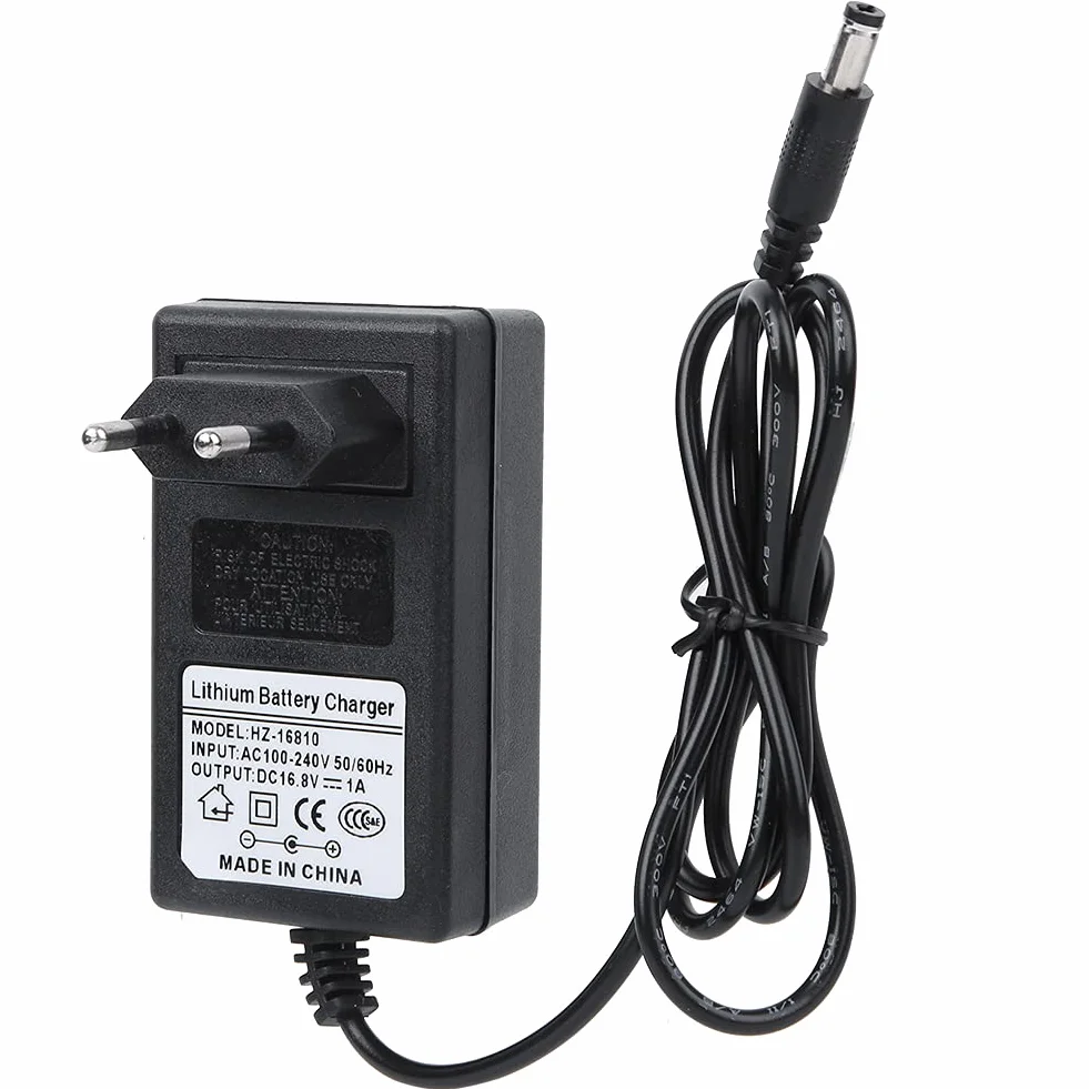 Adapter ładowarki do Masażu, Przenośny Plastikowy Adapter do Pistoletu do Masażu 100-240 V Adapter ładowarki do Masażu Profesjonalny Sprzęt do Masażu Wyposażenie(Norma europejska 16.8V)