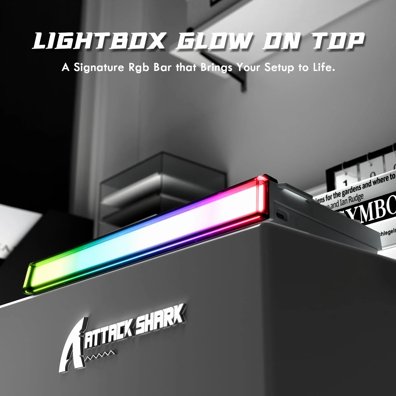 ATTACK SHARK R85 HE Klawiatura Gamingowa 8000Hz Rapid Trigger, 0.005mm Dokładność RT, Przewodowa Klawiatura RGB Lightbox, Hall Przełączniki Magnetyczne, Snap Tap, Regulowana Aktywacja, Biały