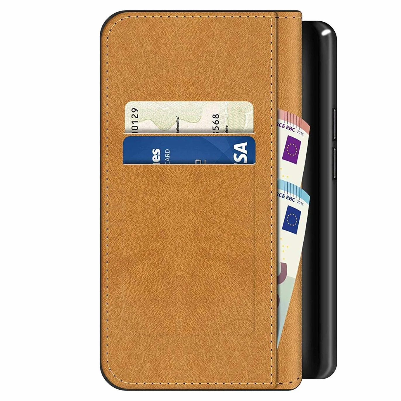 Verco Etui Kompatybilne z Motorola Moto G7 Power Case, ochronne obudowa dla Motorola G7 Power portfel smartfon przegródki na karty, Czarny