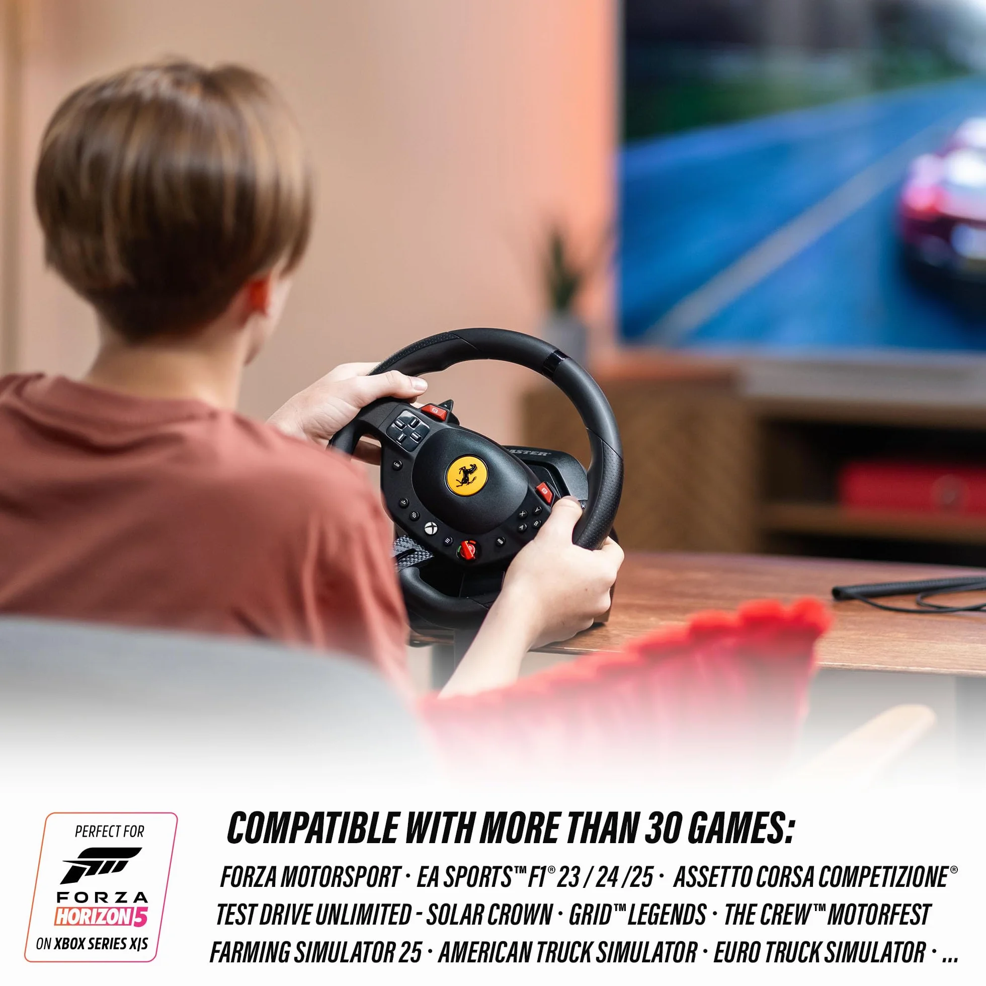 Thrustmaster T98 Ferrari 296 GTS, Kierownica Wyścigowa dla Xbox, PC