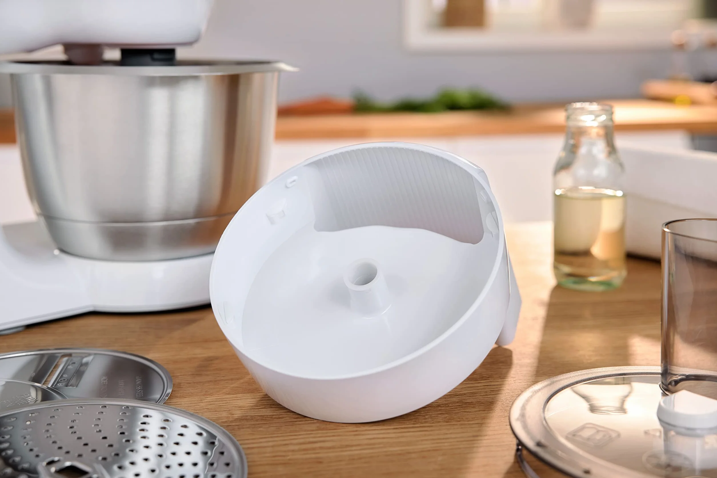 Bosch MUZ5VL1 VeggieLove Zestaw akcesoriów sznycler ciągły 5 plastrów tarcza tokarska tarka średnio drobna warzywa azjatyckie rösti