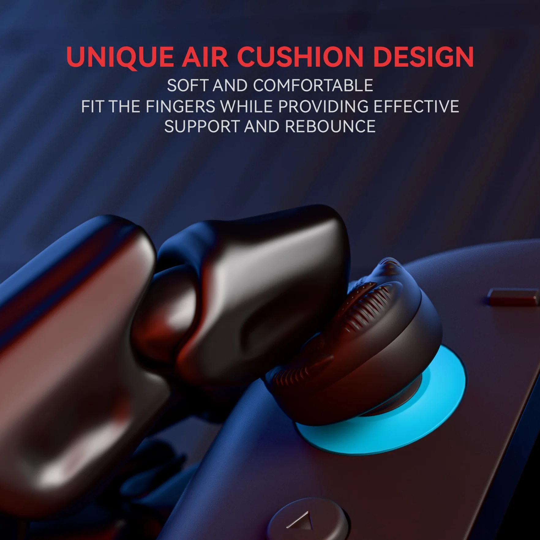 PlayVital Osłonki na Drążki do Switch 2 Kontrolera,Nakładki na Joystick do Switch 2 Joyconów Akcesoria,4 Sztuki Nakładek Na Drążki Analogowe Thumbstick Grip Cover – Czarny