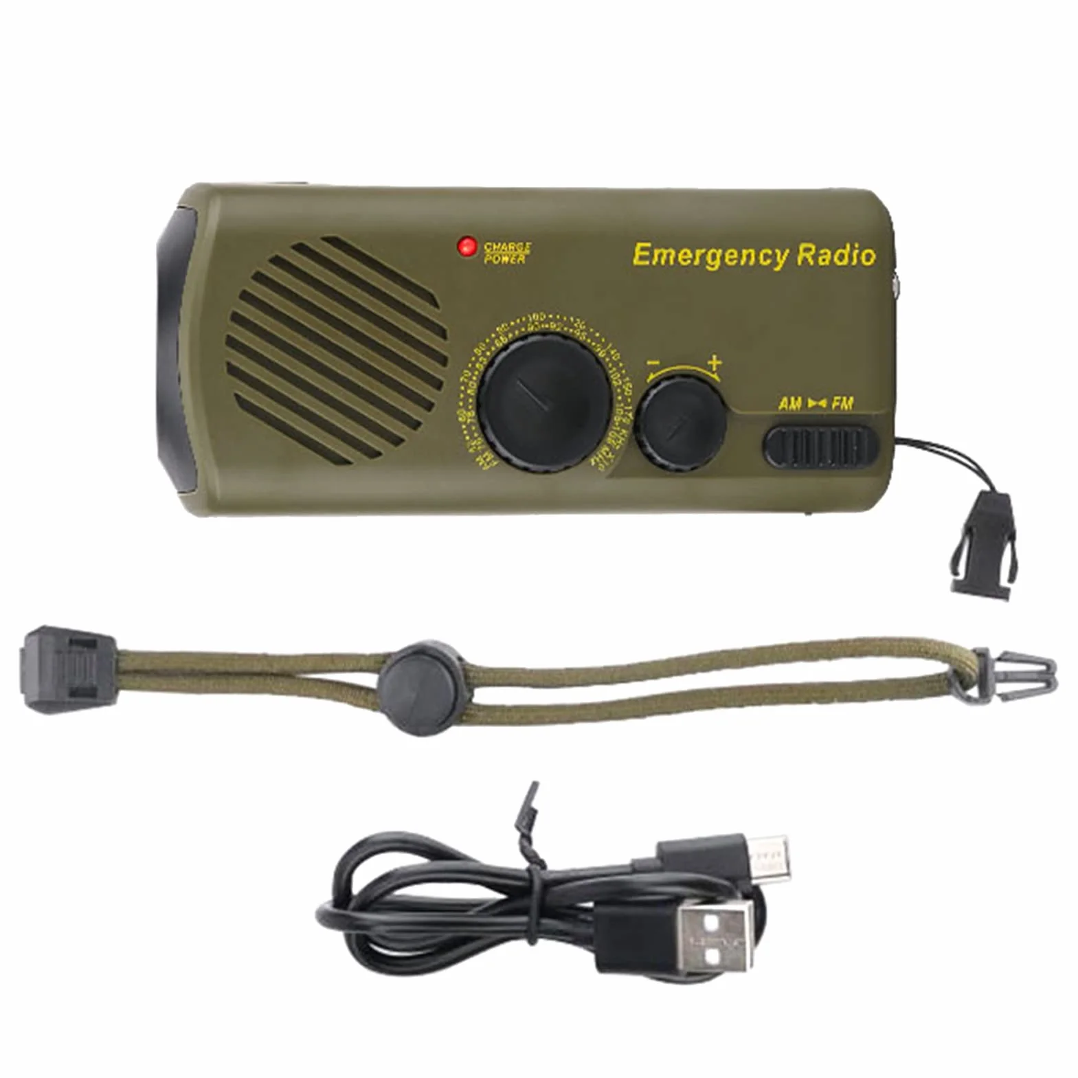 Lixada Radio awaryjne, przenośne, przenośne, korba ładująca solarne, radia USB z latarką, SOS Slarme, AM/FM, ładowarka do telefonu komórkowego