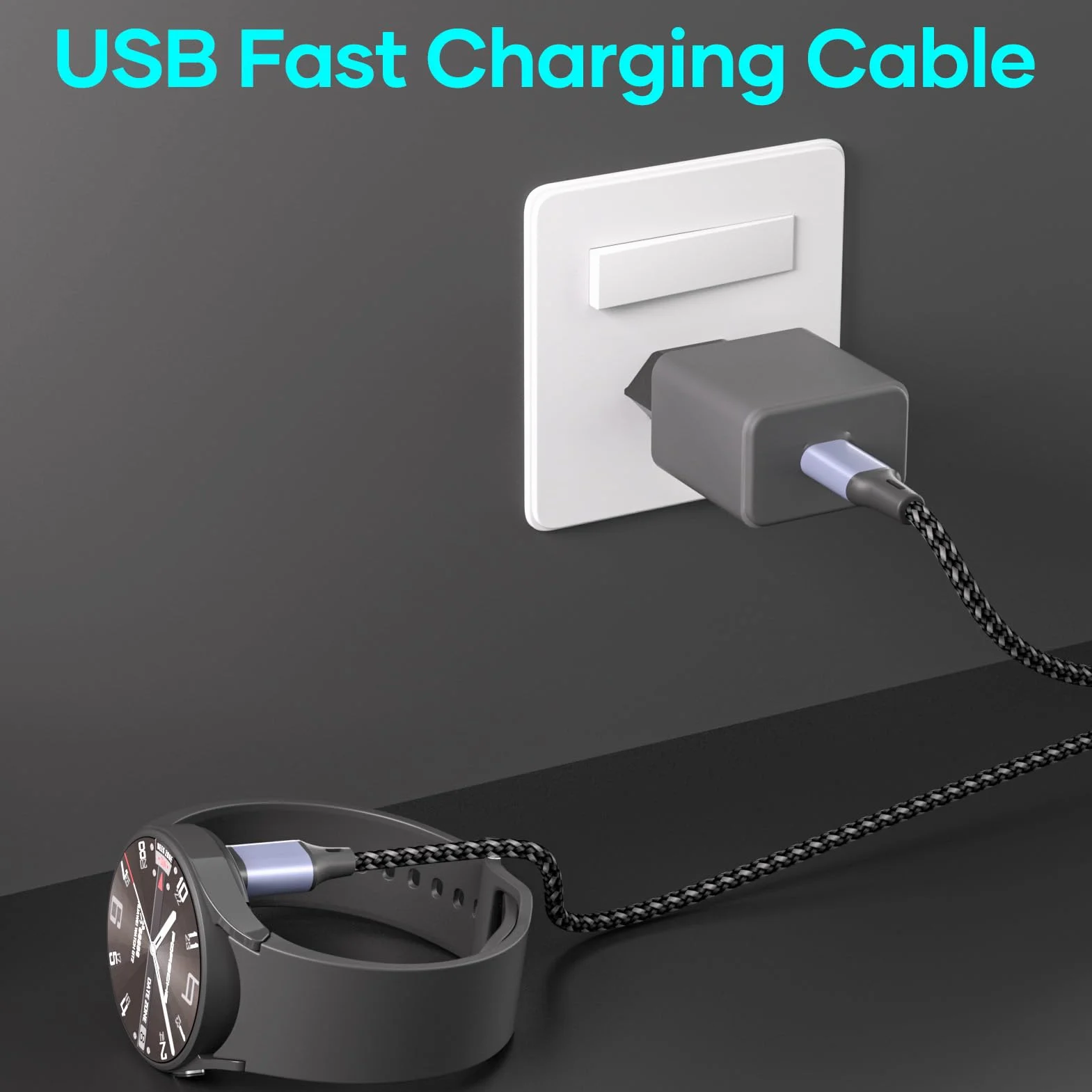 USB C kabel do ładowania dla zegarków Garmin, 1,2 m, Forerunner 945/955/965/265/55, Tactix, Vivoactive 4S/5, Venu 2S/3S/SQ, Epix Pro 2