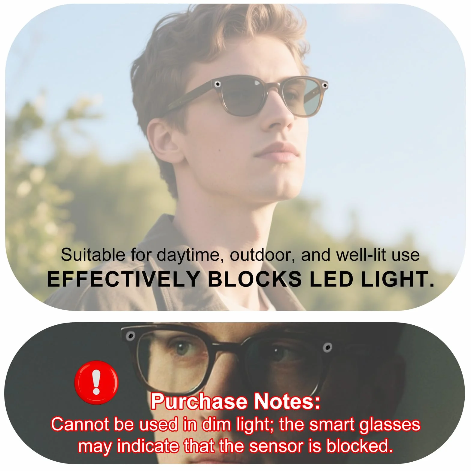12 Szt. Naklejek Blokujących Światło LED do Okularów Ray-Ban Meta Wayfarer Skyler Headliner Oakley Meta HSTN, Nieklejące Się Zaciemniające Nakładki na Okulary Inteligentne