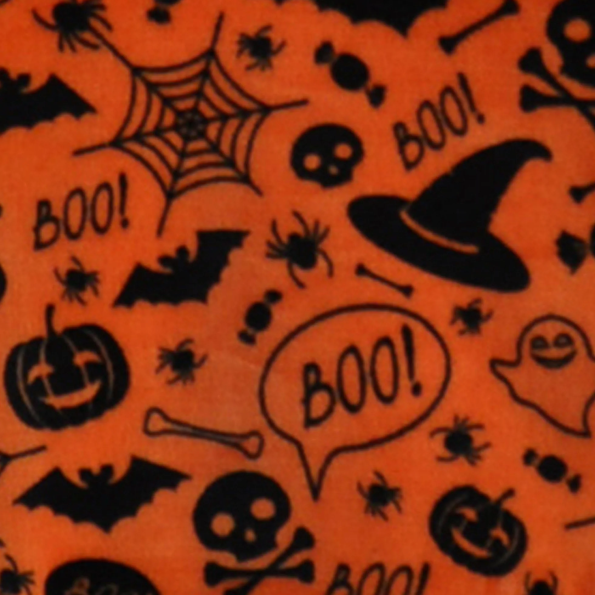 Bedlam Koc polarowy na Halloween (120 x 150 cm) - super miękki i przytulny koc polarowy w kolorze pomarańczowym, upiorne nietoperze i czaszki, koce i narzuty na Halloween (snuggy) - dekoracje na