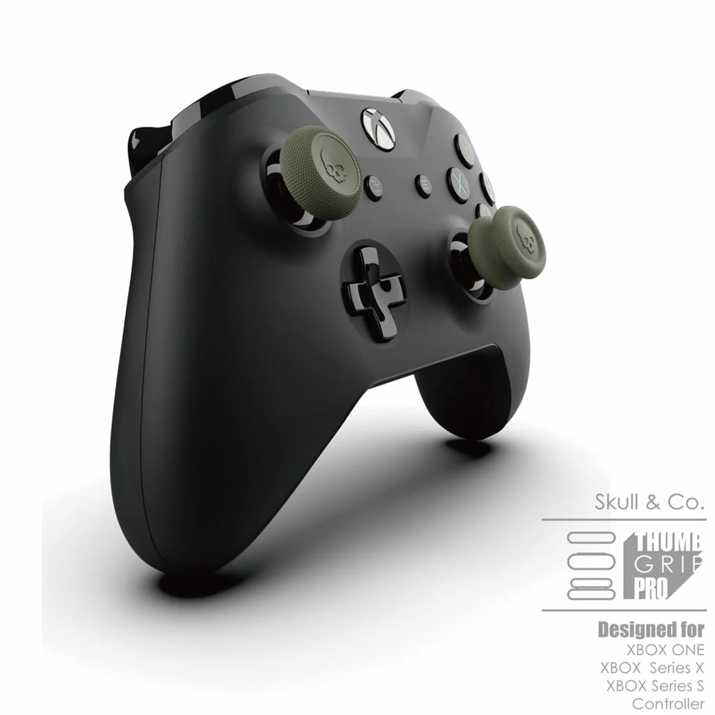 Skull & Co. Skin, CQC und FPS Daumengriff-Set Joystick-Kappe Analog-Stick-Kappe für Xbox Controller- Schwarz, 3 Paare(6Stk)