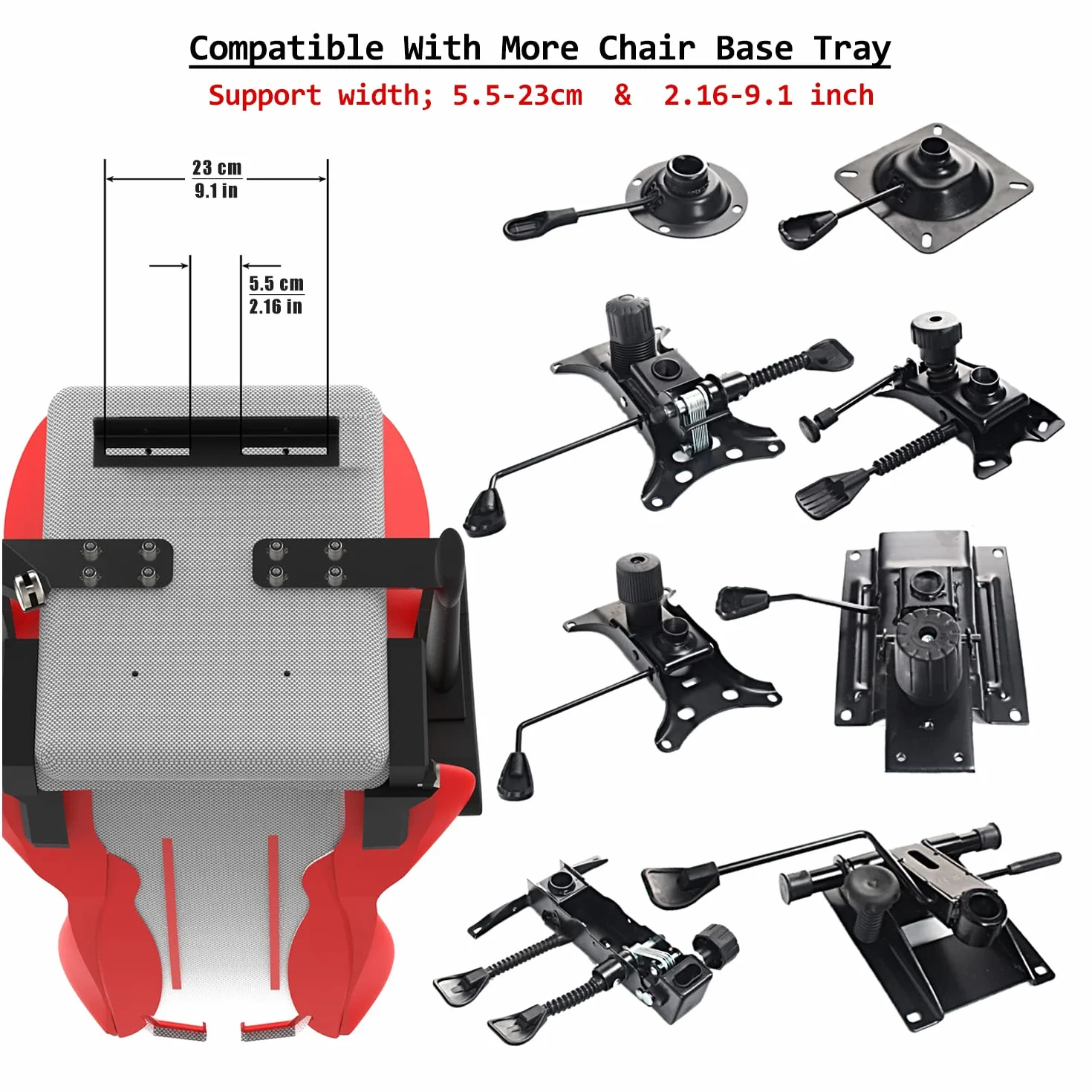 EG STARTS Flight Sim Chair Mounts Center Joystick Chair Mount do T-Flight Hotas 4 & Warthog & T16000M FCS & TCA Sidestick Airbus Edition i VKB Gunfighter Pro MK 3 Stick