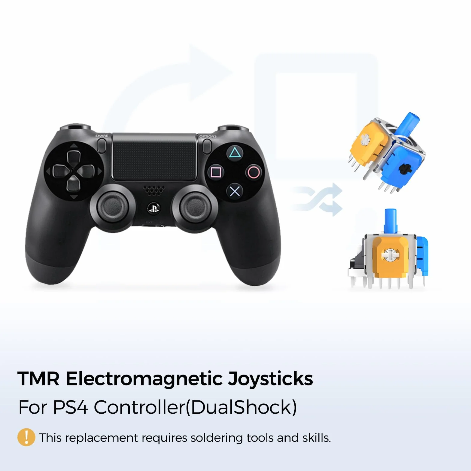 AKNES HallPi TMR Elektromagnetyczny Zamiennik Joysticka do Kontrolera DualShock PS4, Akcesoria Naprawcze do Kontrolera Playstation 4-2 pary