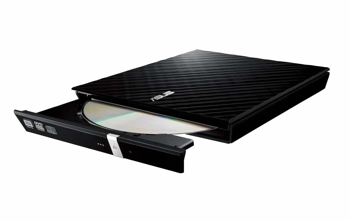 Asus SDRW-08D2S-U Lite/BLK zewnętrzny nagrywarka DVD/CD, USB, smukła konstrukcja