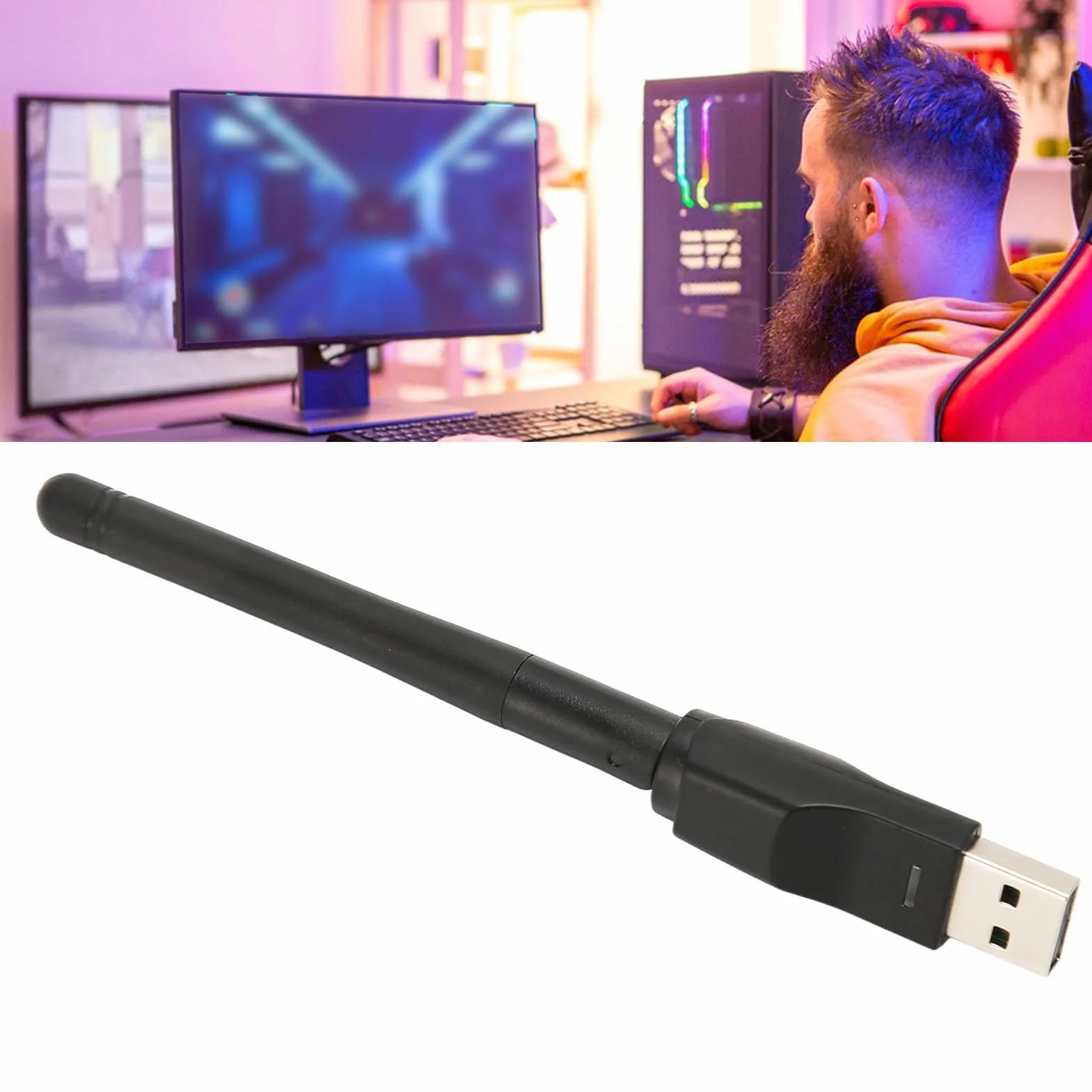 Bezprzewodowa Karta Sieciowa USB MT7601 ze zintegrowaną anteną dla Systemu, Odbiornik WIFI 150 Mb/s Komputerowa Karta Sieci Bezprzewodowej 7601 Chip.