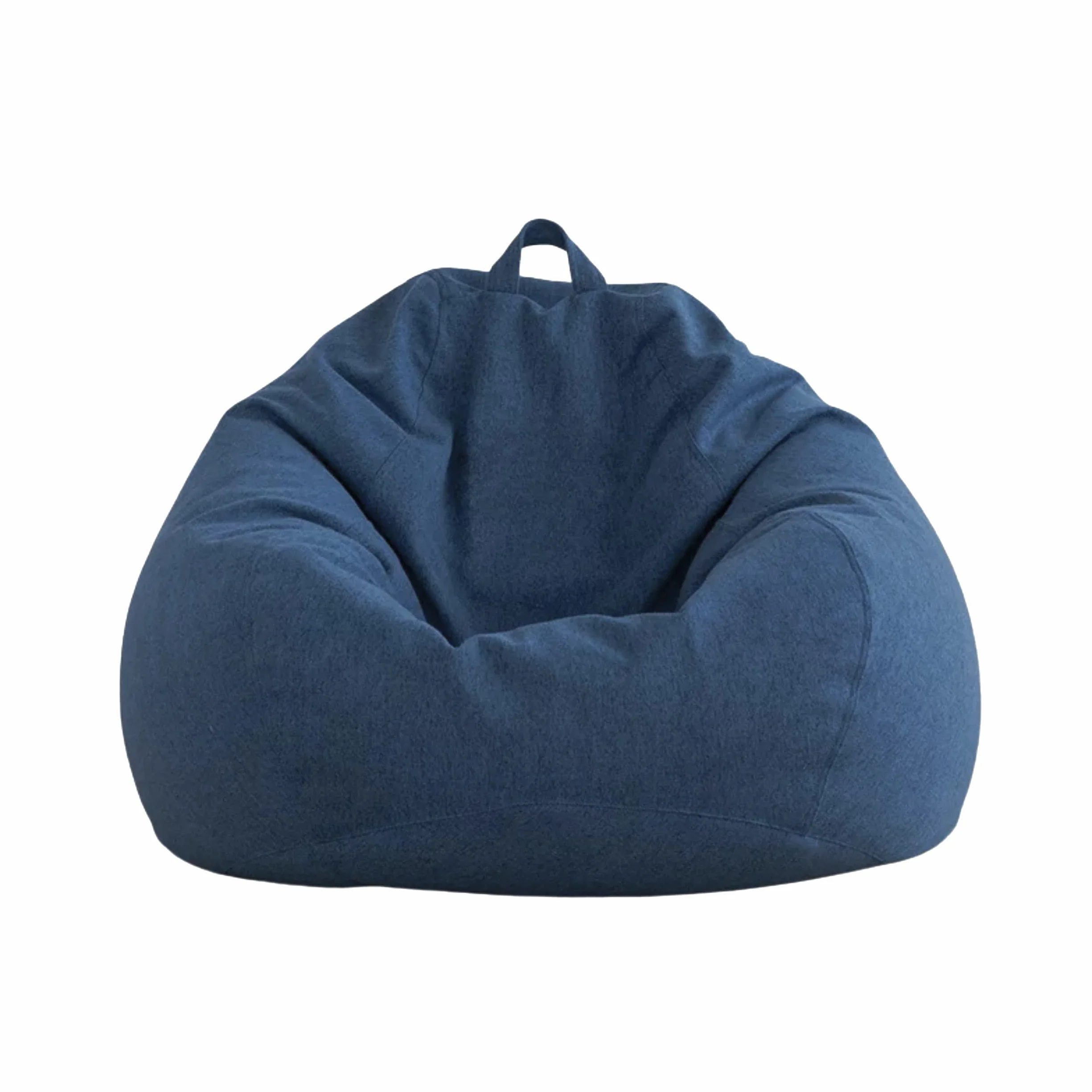 Worek do siedzenia z wypełnieniem ekologicznym, puf, fotel relaksacyjny, poduszka do siedzenia, poduszka na podłogę, Bean Bag (granatowy, 100 x 120 x 50 300 l)