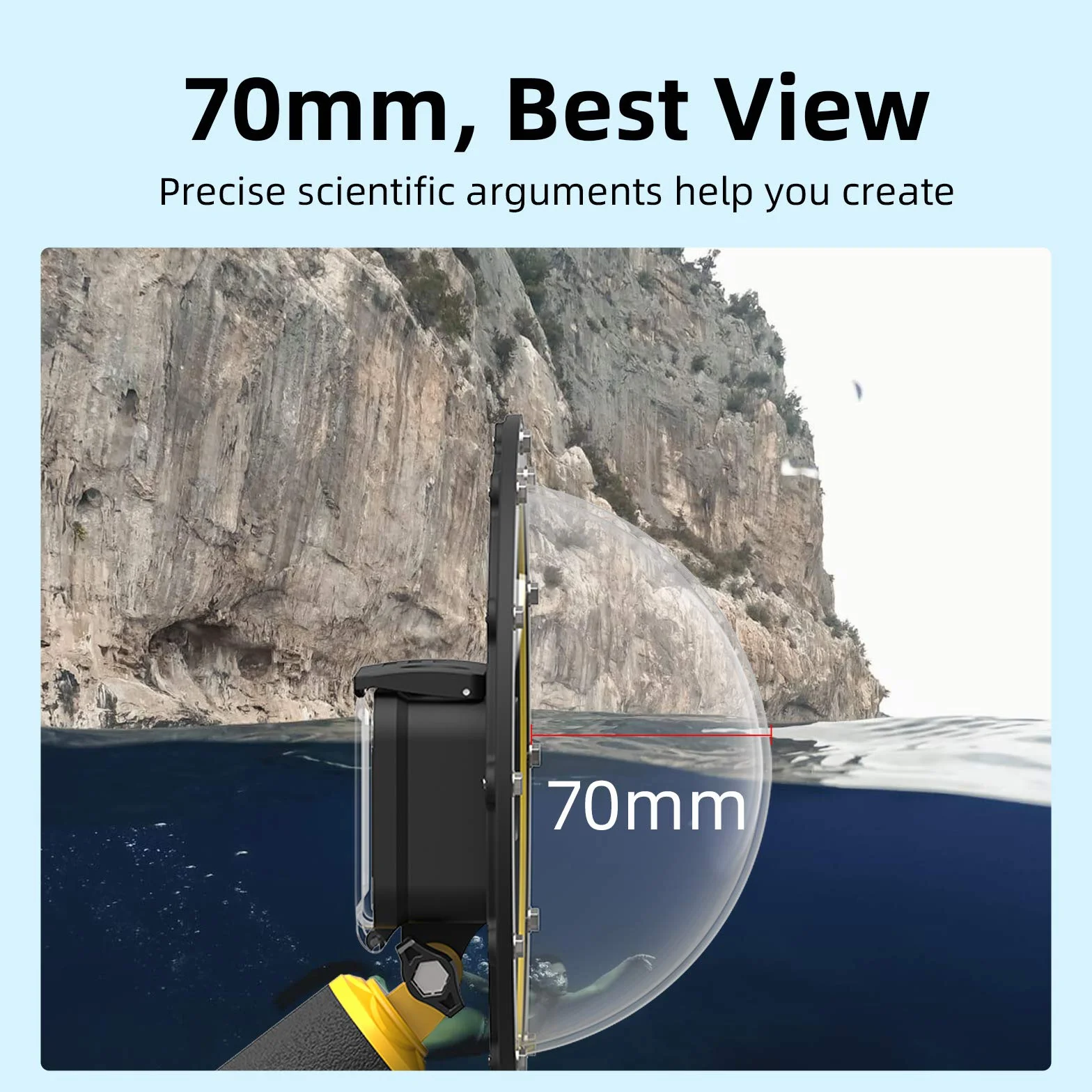 Port kopułowy dla GoPro Hero 10 9 Czarna, wodoodporna obudowa Osłona obiektywu do nurkowania Przezroczysta obudowa z spustem pistoletowym, pływający uchwyt do Hero 10 9 Akcesoria do kamer akcji