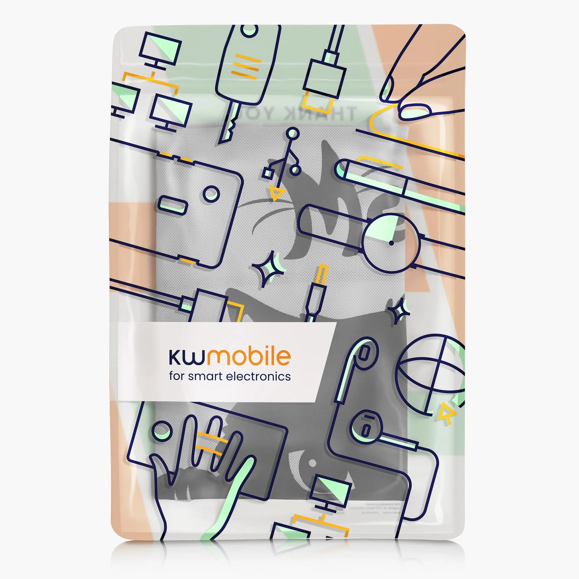 kwmobile Osłona przeciwpyłowa kompatybilna z Brother HL-L2310D / L2350DW / L2370DN / L2375DW - etui do drukarki - szary/czarny - Meow Cat