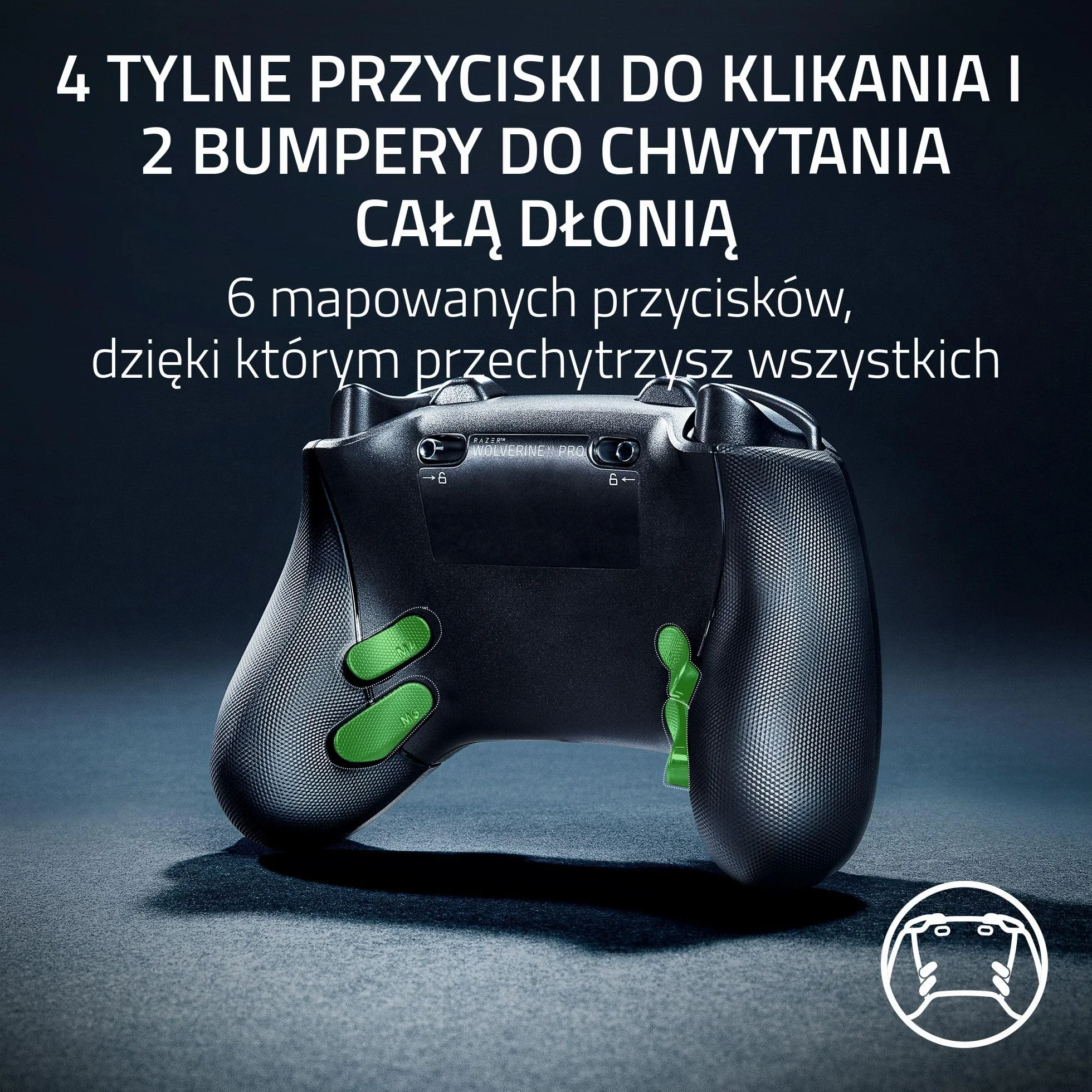 Razer Wolverine V3 Pro - bezprzewodowy kontroler e-sportowy do Xbox i PC (HyperSpeed Wireless, dotykowe przyciski akcji Mecha, analogowe drążki z efektem Halla, wibracje dotykowe) Czarny