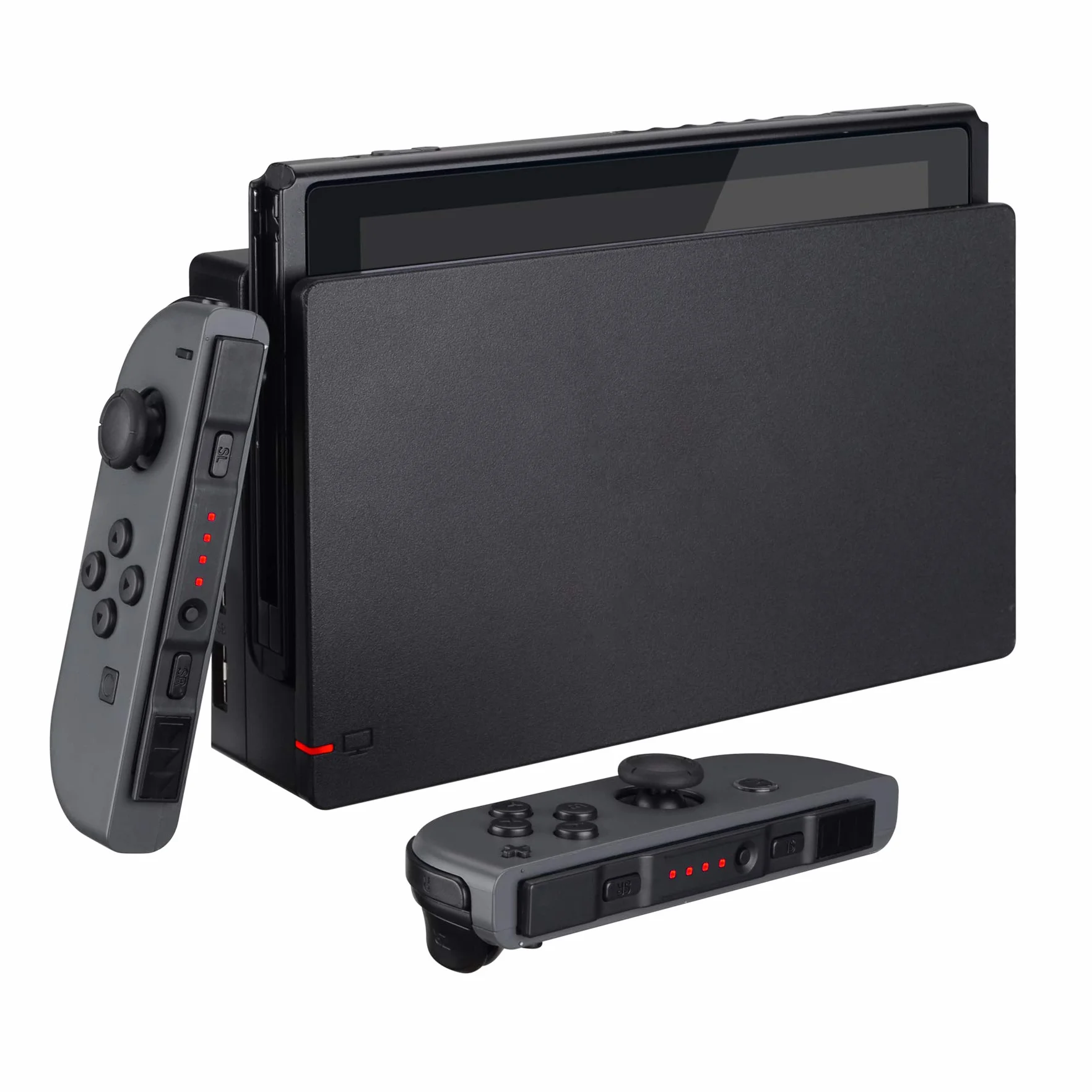 eXtremeRate Firefly LED Tuning Kit dla Nintendo Switch Joycons Dock NS Joycon SL SR Buttons Ribbon Flex Cable Indicate Power LED - Czerwony (Joycons Dock Nie Jest Dołączony)