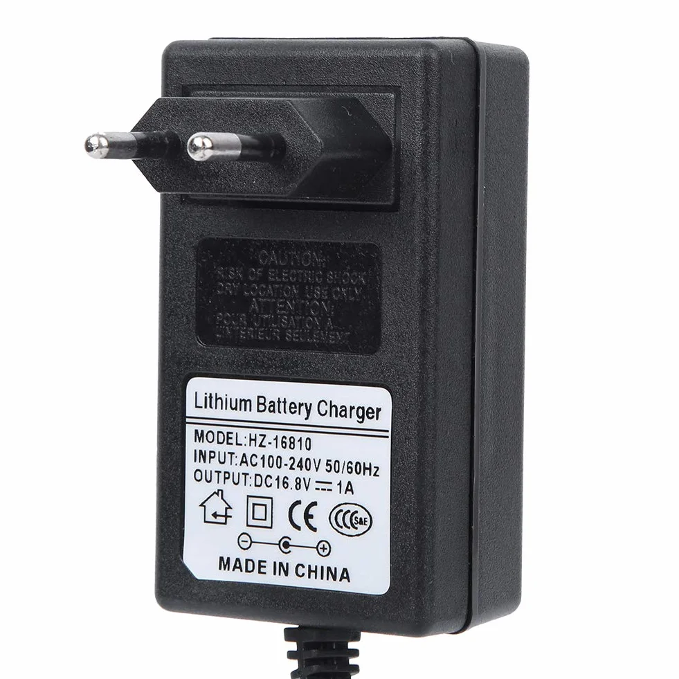 Adapter ładowarki do Masażu, Przenośny Plastikowy Adapter do Pistoletu do Masażu 100-240 V Adapter ładowarki do Masażu Profesjonalny Sprzęt do Masażu Wyposażenie(Norma europejska 16.8V)
