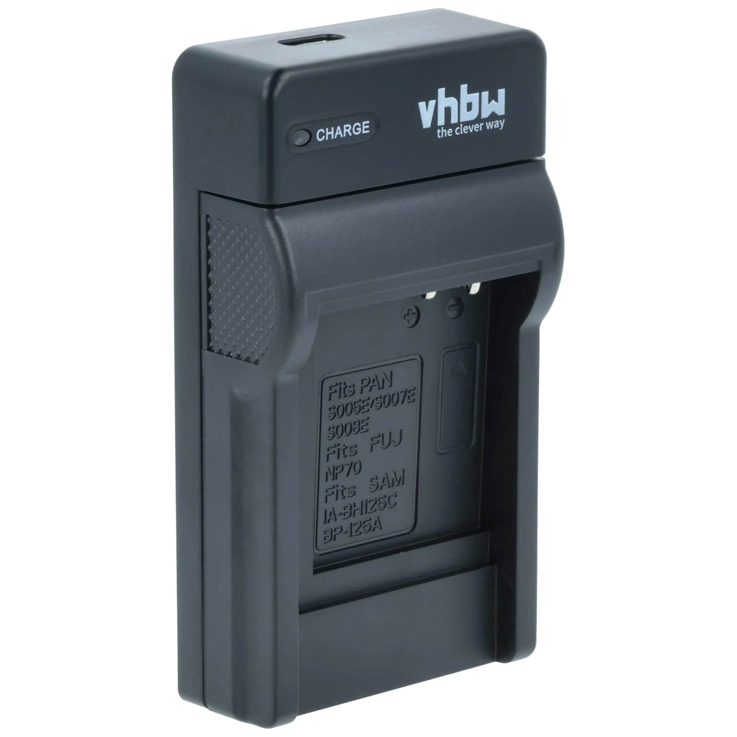 vhbw Ładowarka USB kompatybilna z kamerą Ricoh CX1, CX2, DX-1G, DX-2G, GR, digital II, III, IV, GX100 kamera/akumulator - ładowarka, wskaźnik ładowania