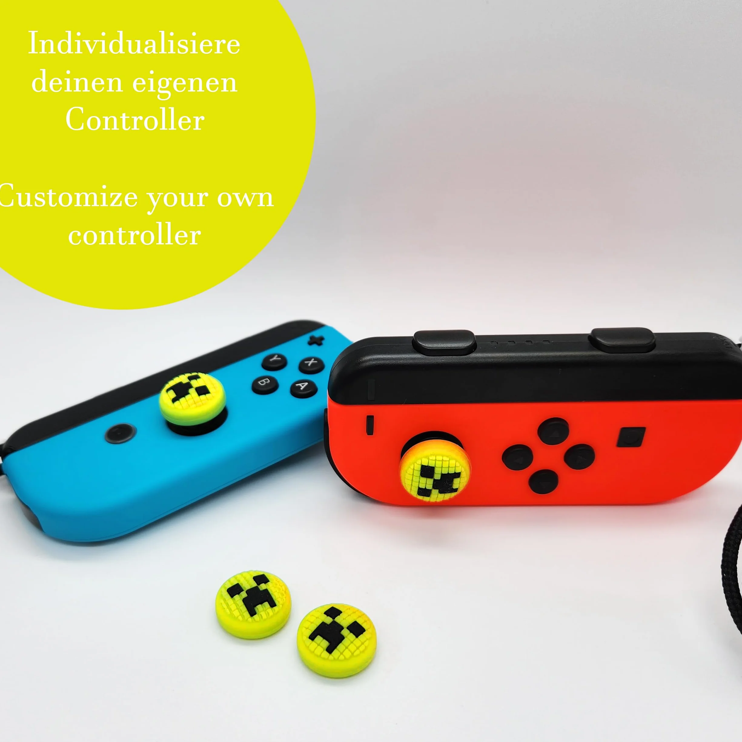 MatoSan® 4X Silikonowe nakładki na thumbsticki – Kompatybilne z Switch, Steam Deck i przenośnymi kontrolerami – Ochrona i uchwyt joysticka – Kolorowe nakładki na sticki (Różowy)