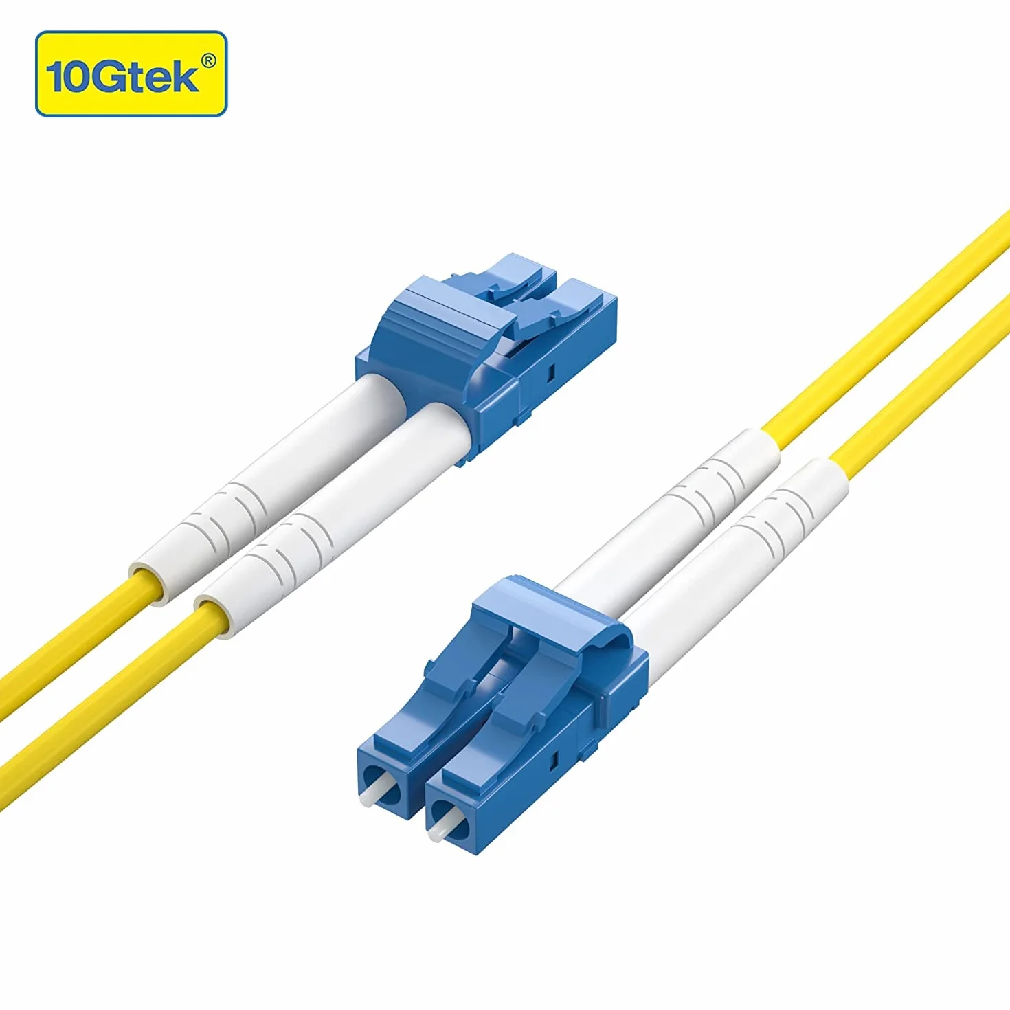 Fiber Patch Cable - LC to LC OS2 10Gb/Gigabit Singlemode Jumper Duplex 9/125 LSZH Fiber Optic Cord for SMF SFP Transceiver, Yellow, 0.5-Meter(1.65ft)
