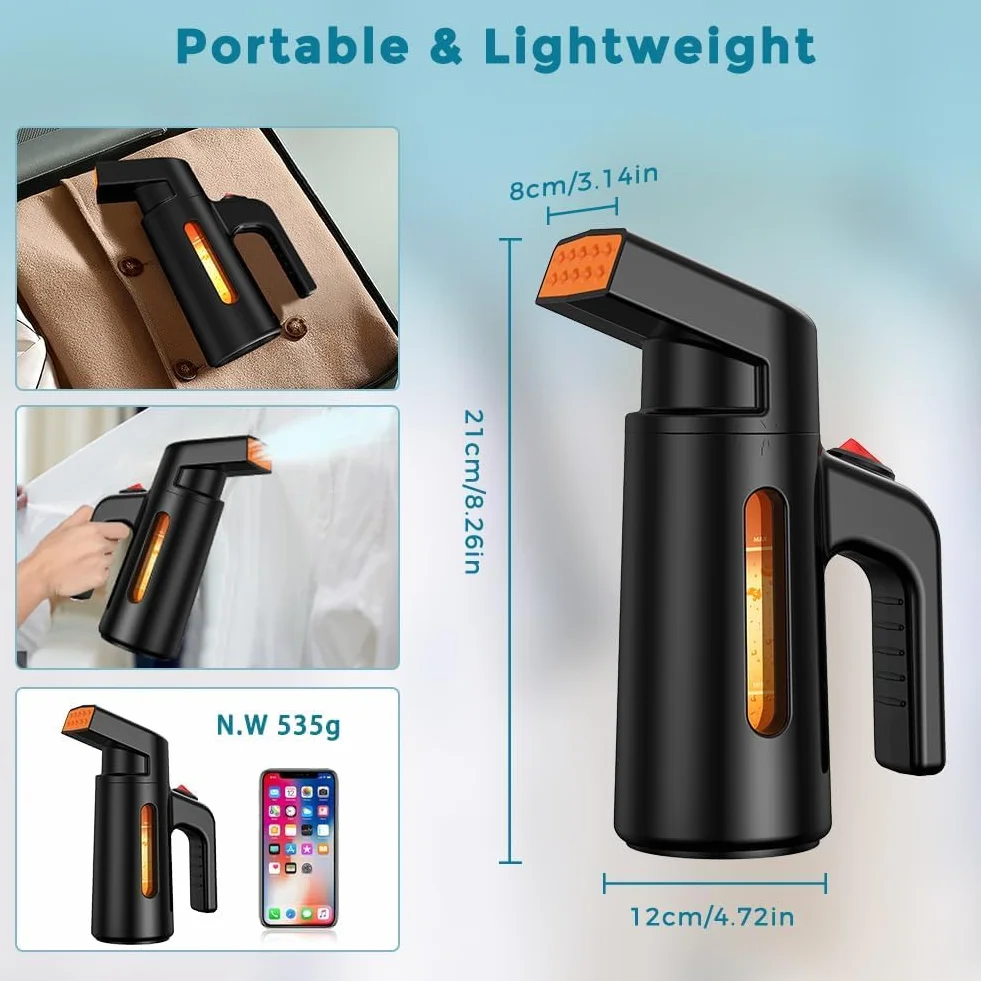 Parownica do Ubrań 700W 18G/min Ręczna Przenośne Żelazko Parowe 180ML GY168