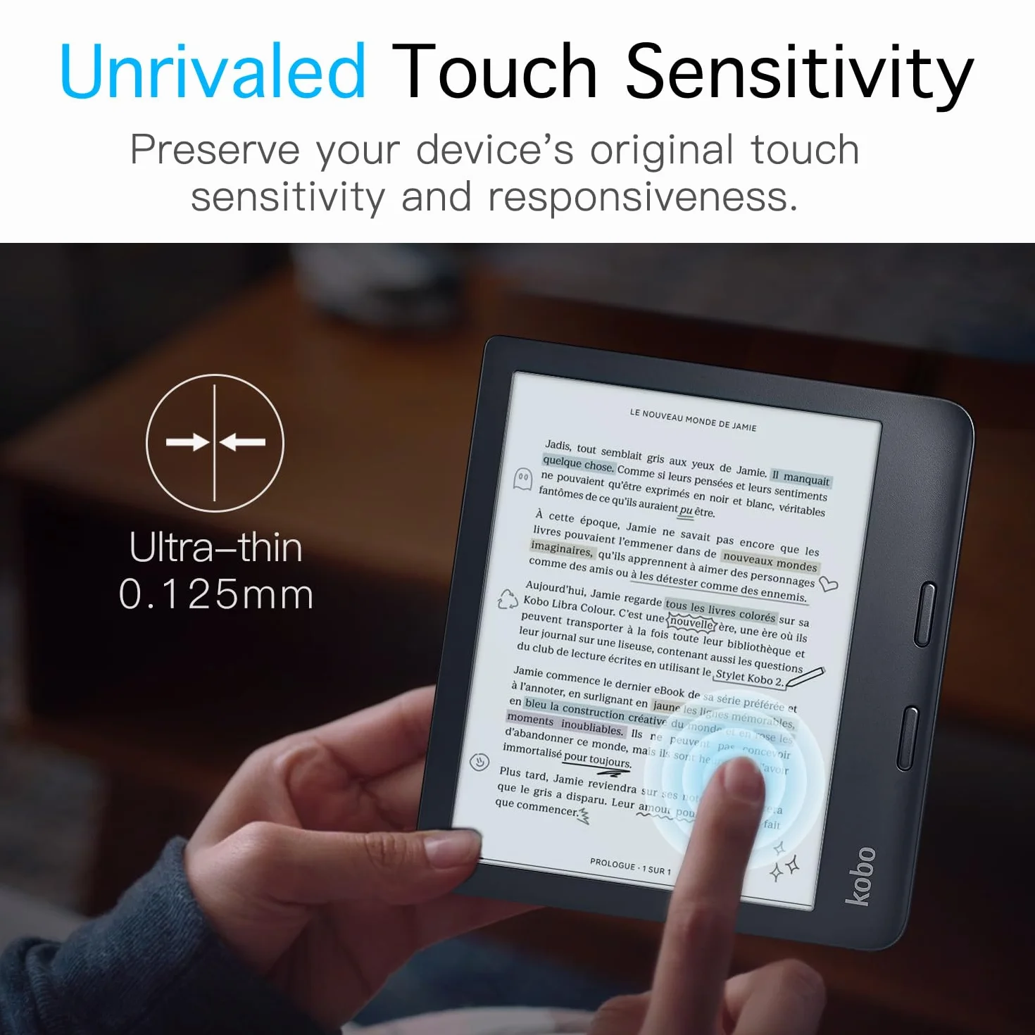 MoKo 3-Pack Matte Screen Protector Fits Kobo Libra Colour 7 Inches 2024/Kobo Libra 2 E-Reader 7" 2021, Premium PET Anti-Glare Screen Protective Film Screen Protector