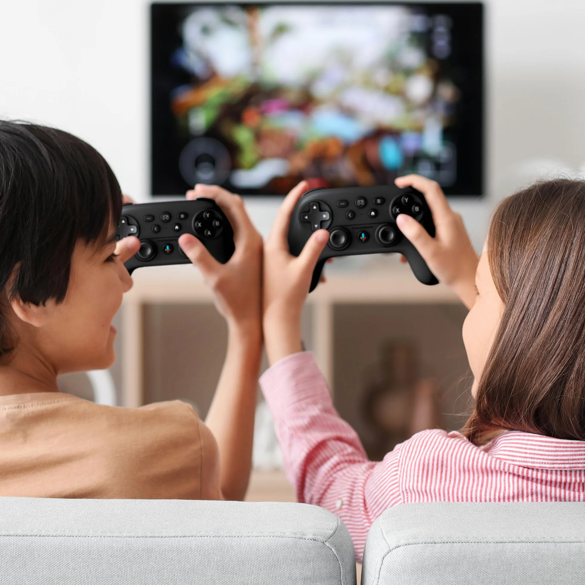 THOMSON Bezprzewodowy Gamepad Bluetooth 6-Osiowy Żyroskop USB-C Kontroler do Android iOS Windows