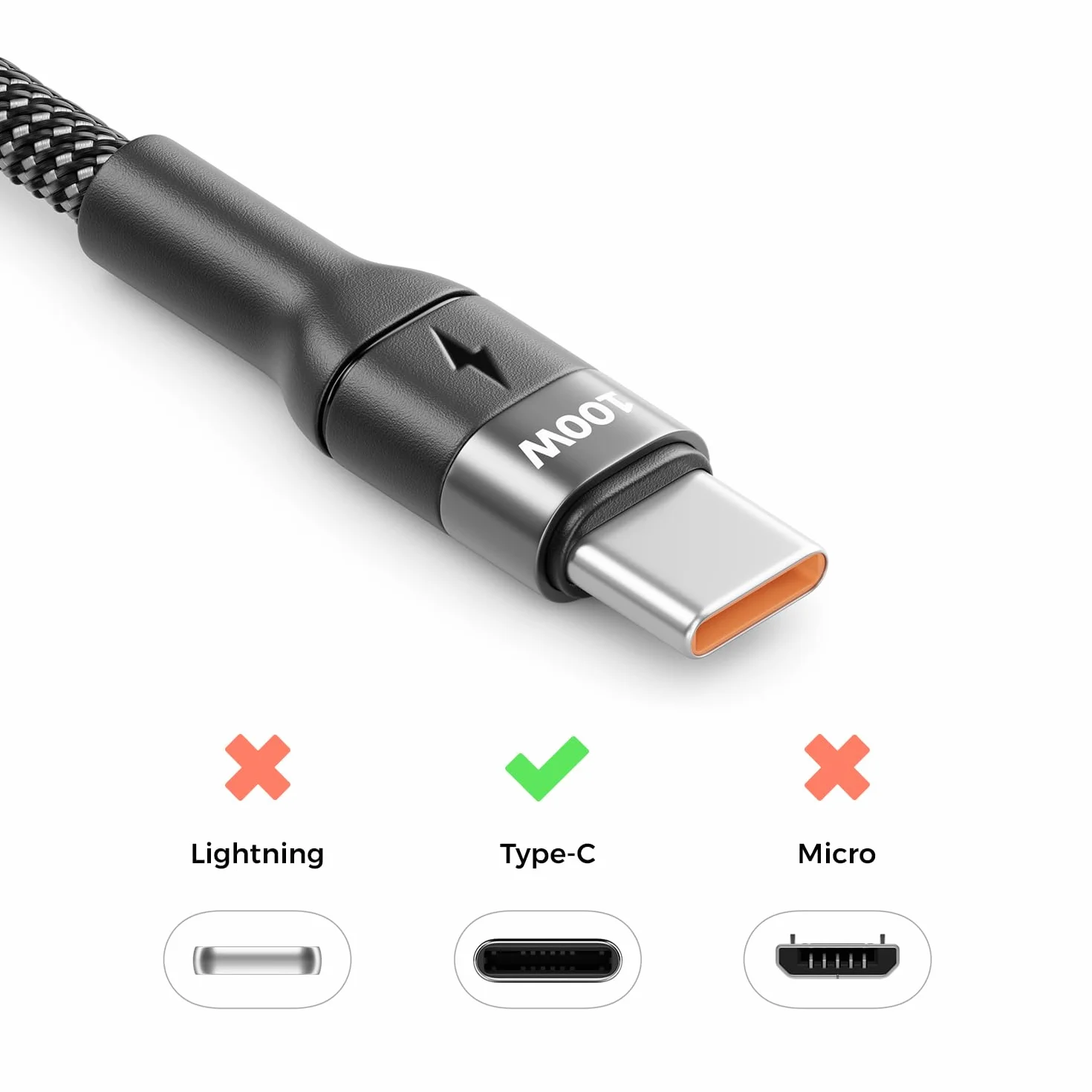 deleyCON 0,15m 100W Kabel USB‑C Krótkie Pod Kątem 90° - C na C - Przewód Kątowy do iPhone 17, 16, 15, Pro, Max, Air, Galaxy A16, A56, S25, S24, S23, Pixel, iPad Pro, MacBook, AirPods, Tablet, PS5