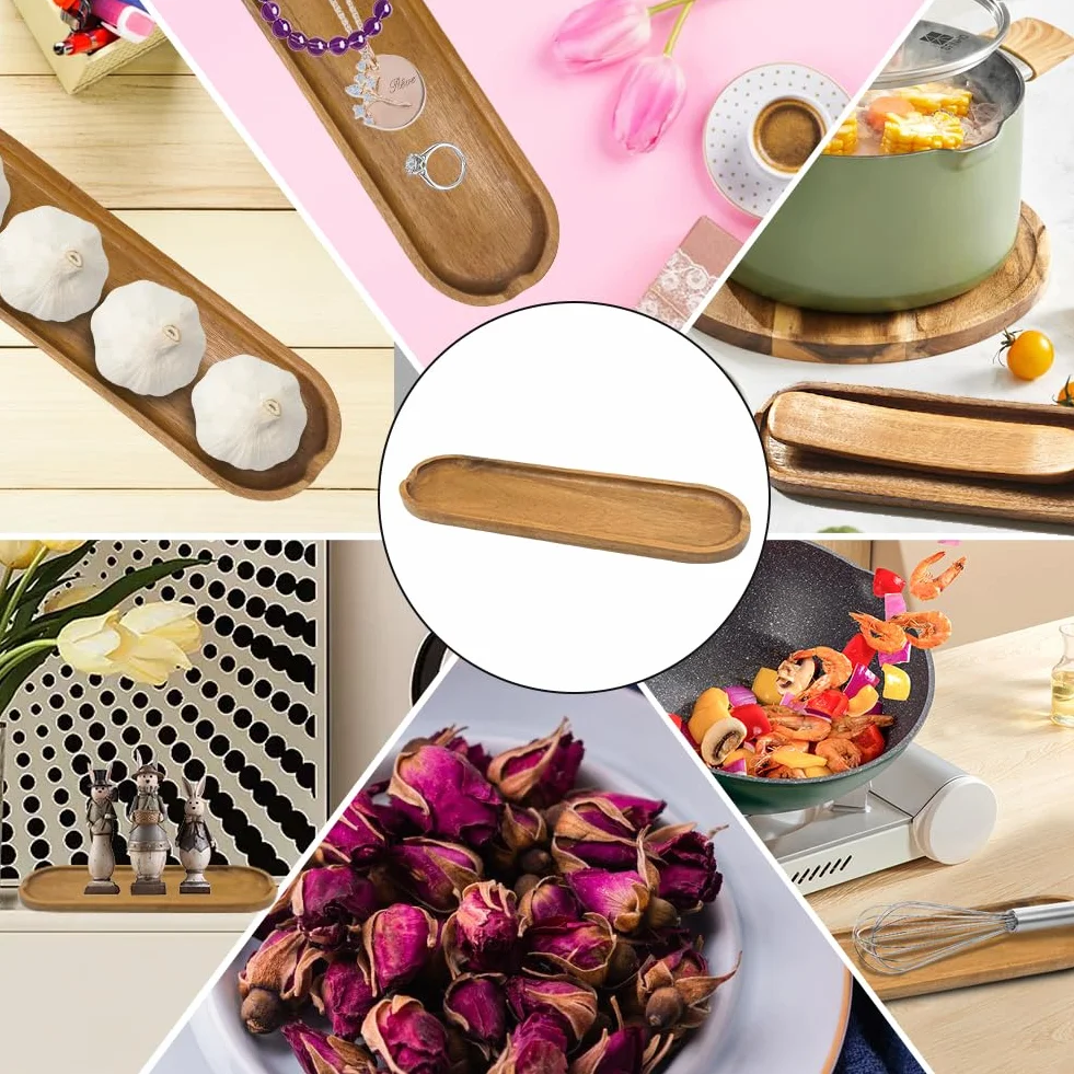 SwirlColor Podpórka na łyżkę drewniana do kuchni, stojak na szpatułki i szczypce