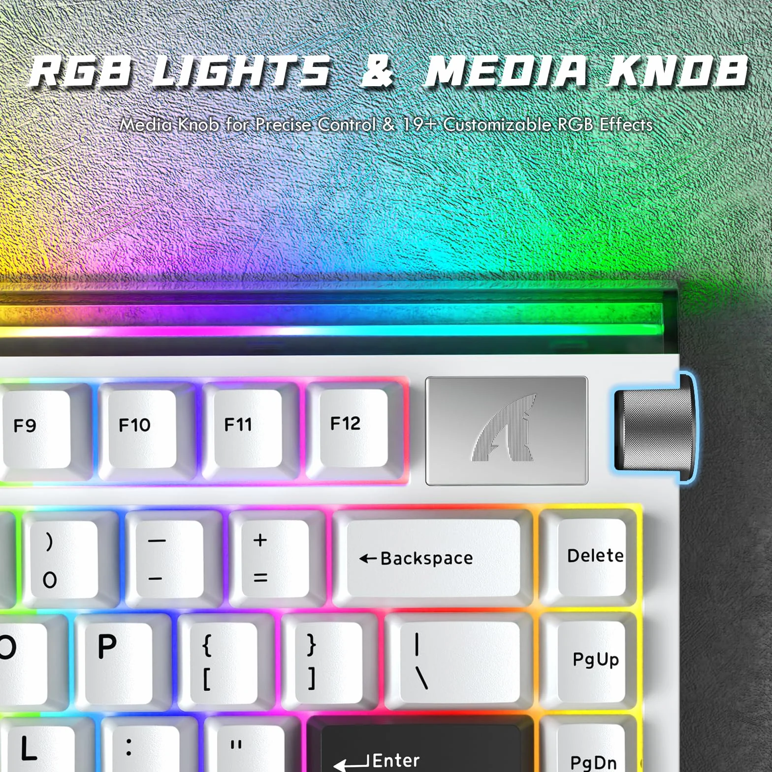 ATTACK SHARK R85 HE Klawiatura Gamingowa 8000Hz Rapid Trigger, 0.005mm Dokładność RT, Przewodowa Klawiatura RGB Lightbox, Hall Przełączniki Magnetyczne, Snap Tap, Regulowana Aktywacja, Biały