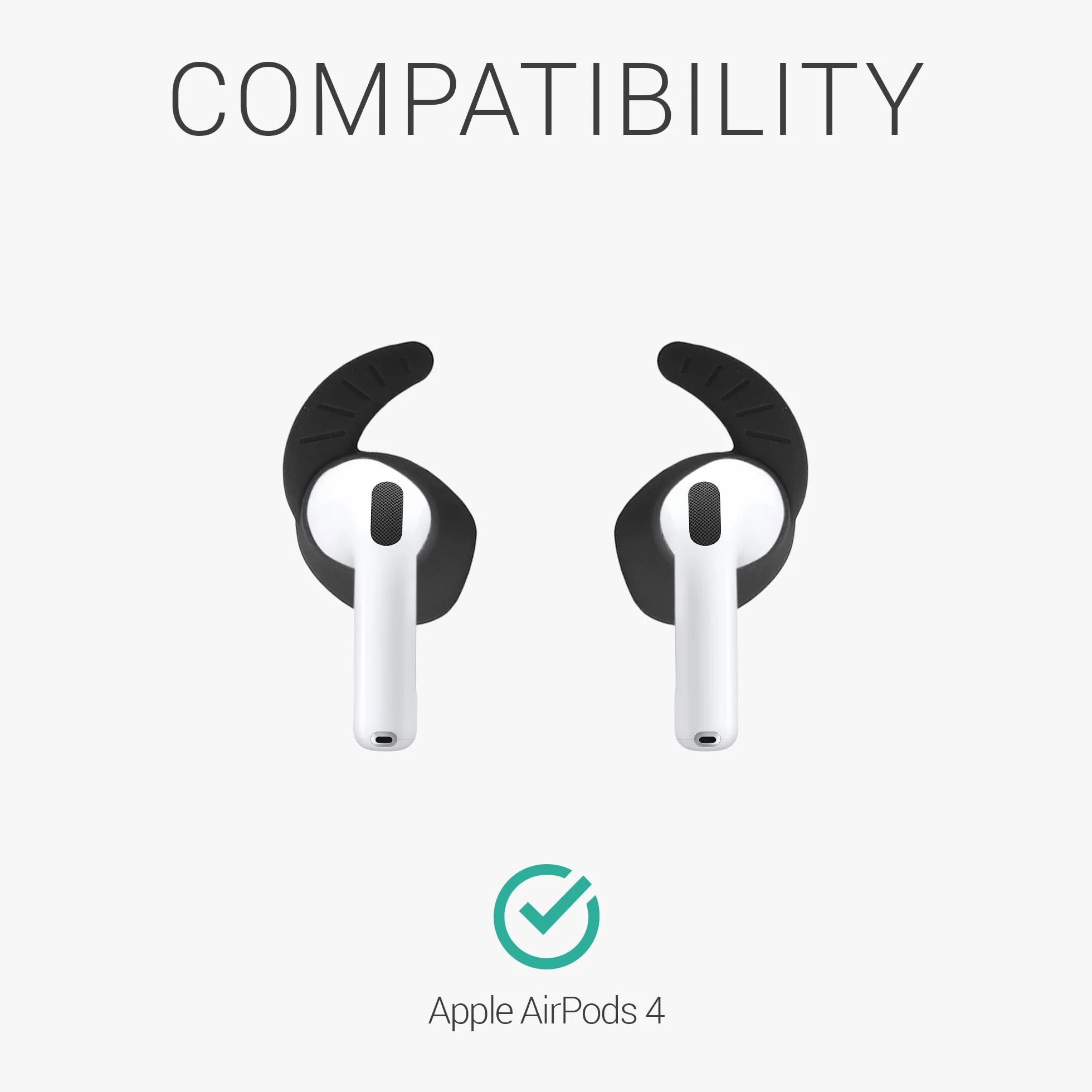 kwmobile Haczyki na słuchawki - zestaw 5 x haczyk zapobiegający upadkowi kompatybilny z Apple Airpods 4 - uchwyt na słuchawki